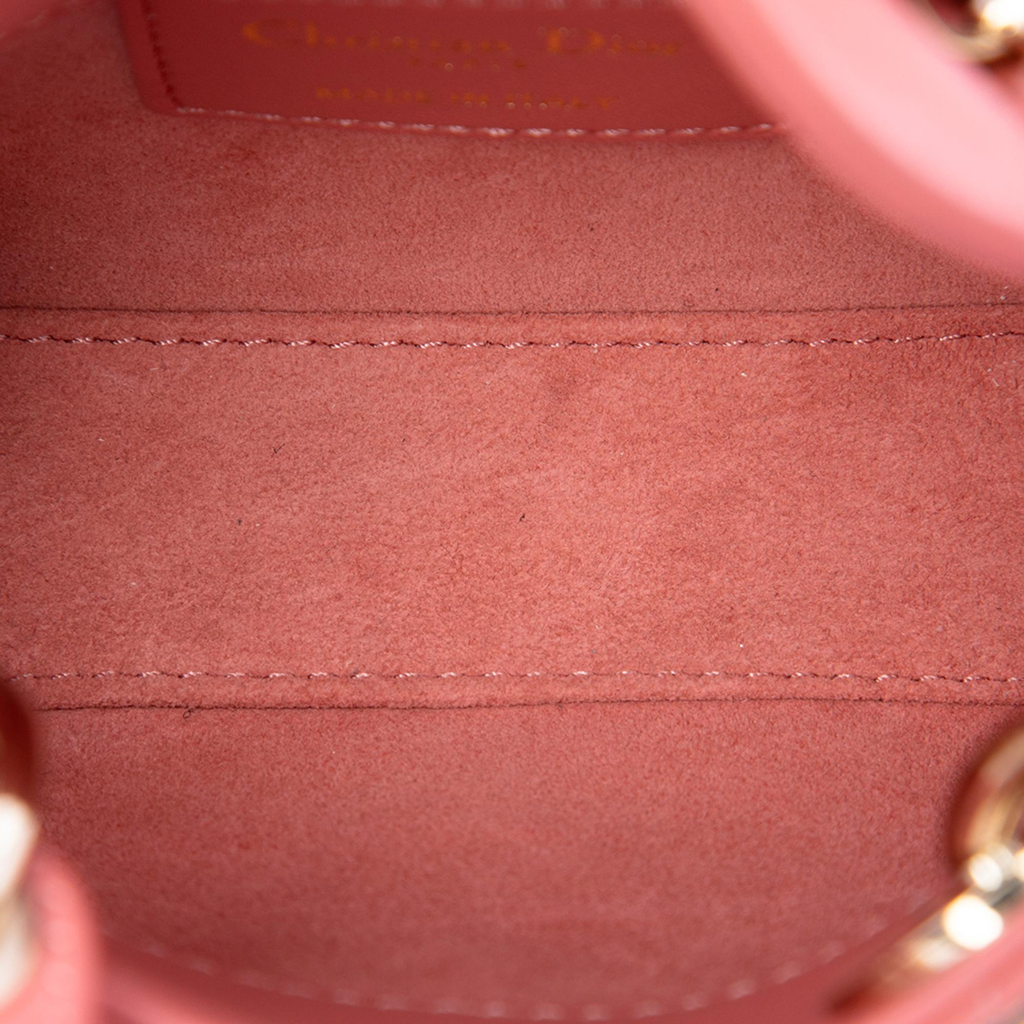 Dior Micro Lambskin Cannage Lady Dior