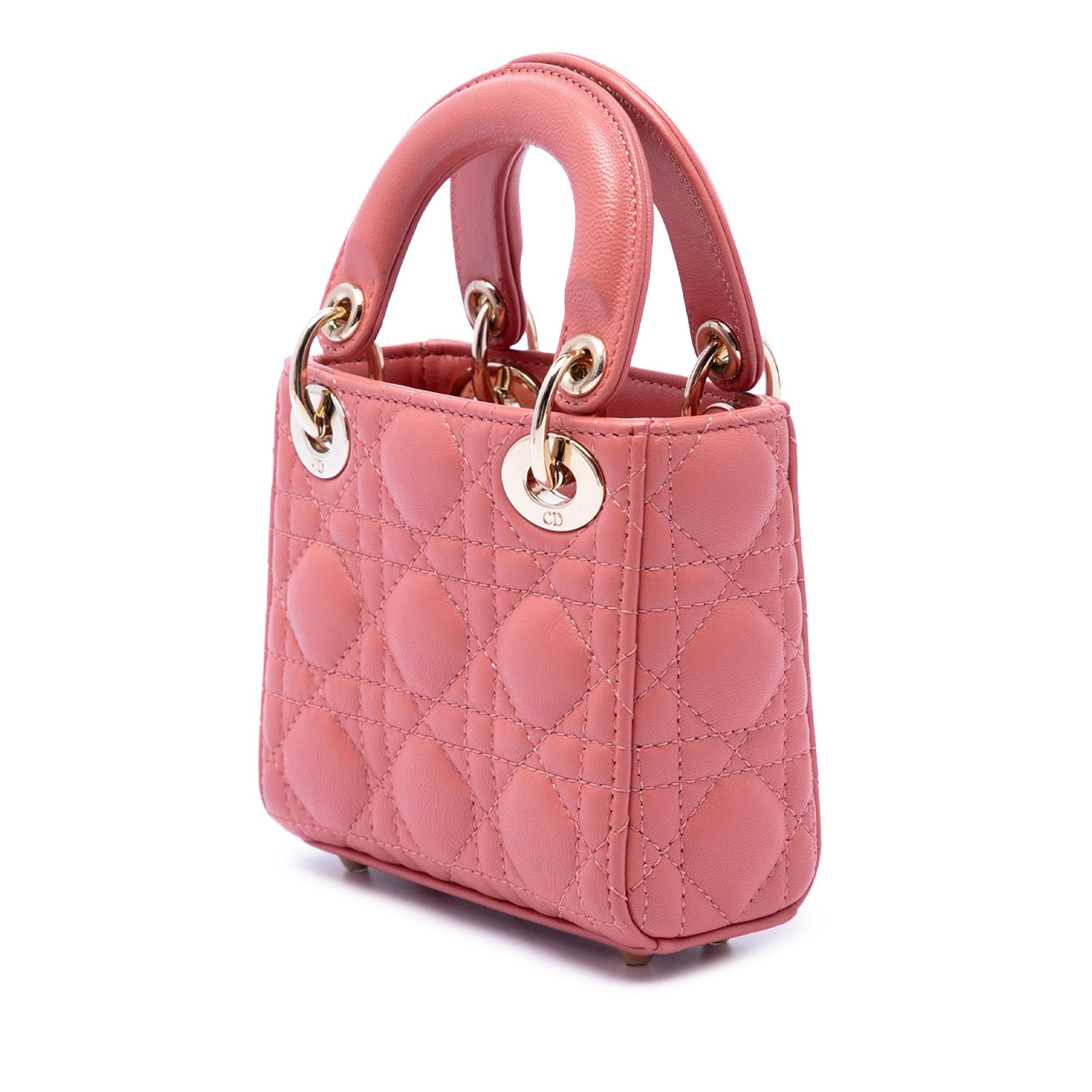 Dior Micro Lambskin Cannage Lady Dior