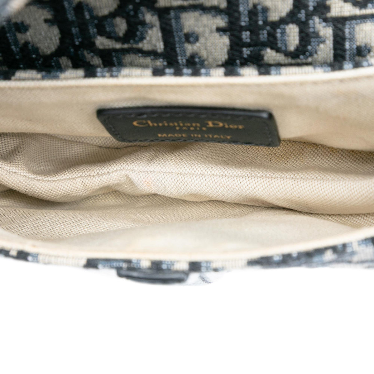 Dior Micro Oblique Canvas Saddle Bag