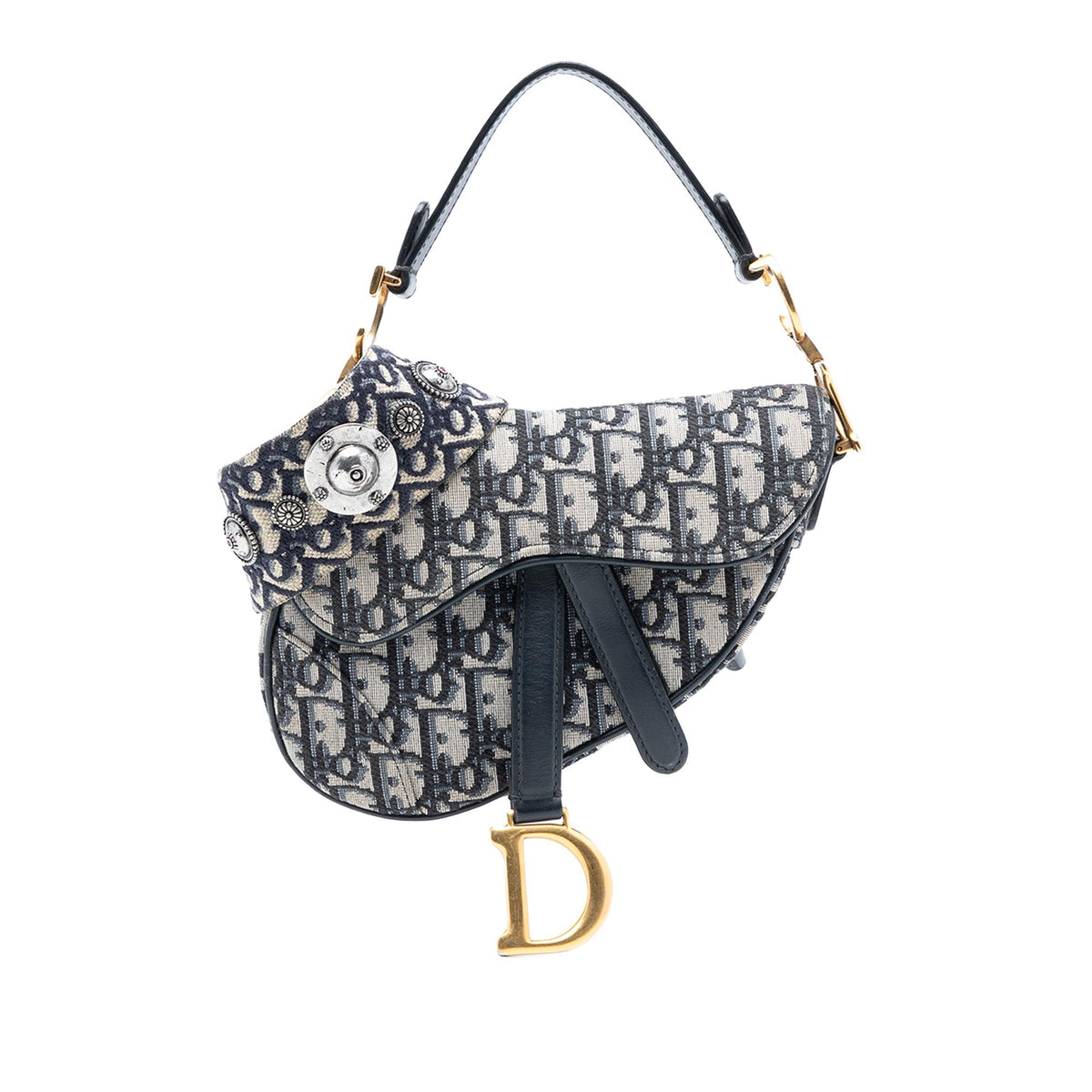Dior Micro Oblique Canvas Saddle Bag