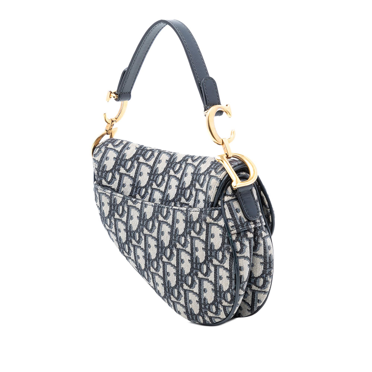 Dior Micro Oblique Canvas Saddle Bag