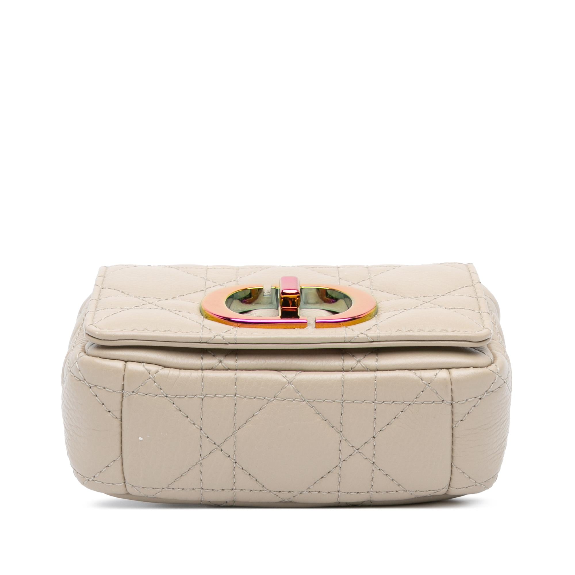 Dior Micro Supple Calfskin Cannage Caro Bag