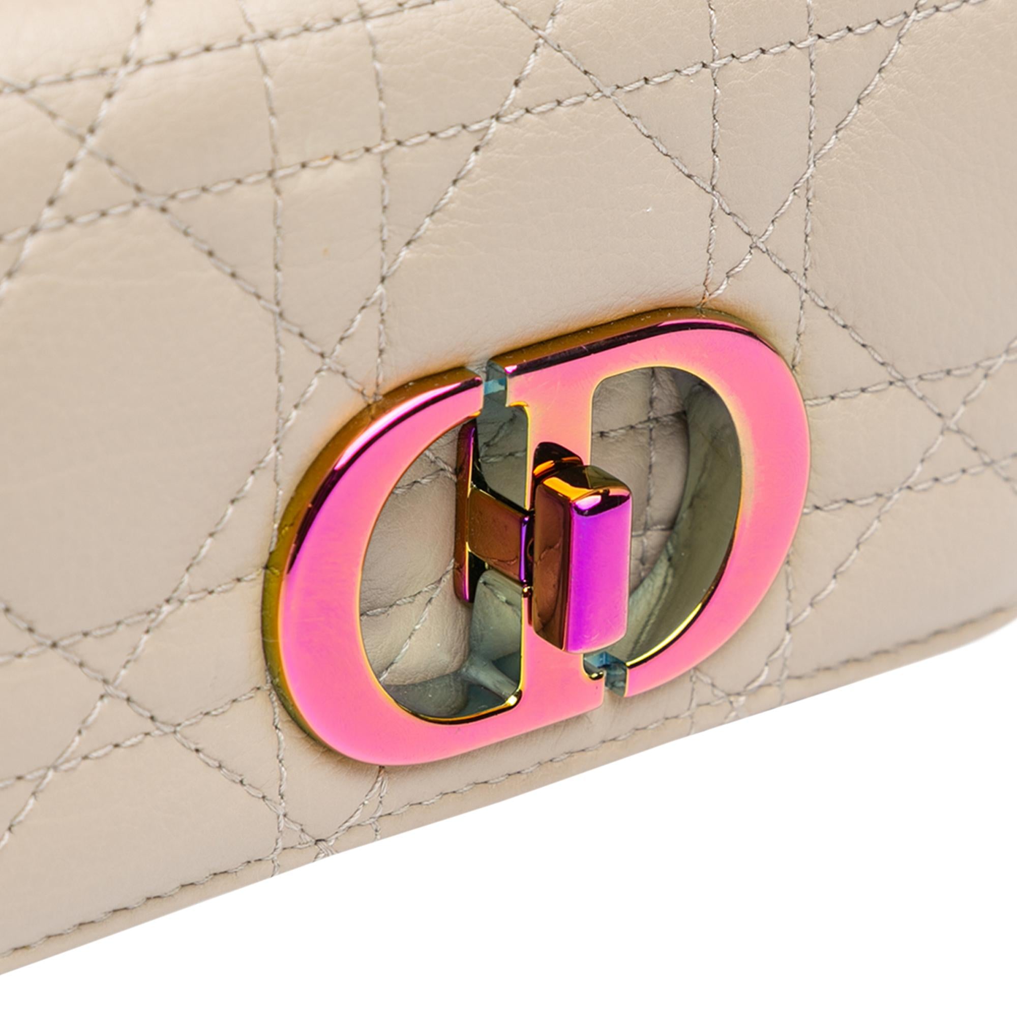Dior Micro Supple Calfskin Cannage Caro Bag