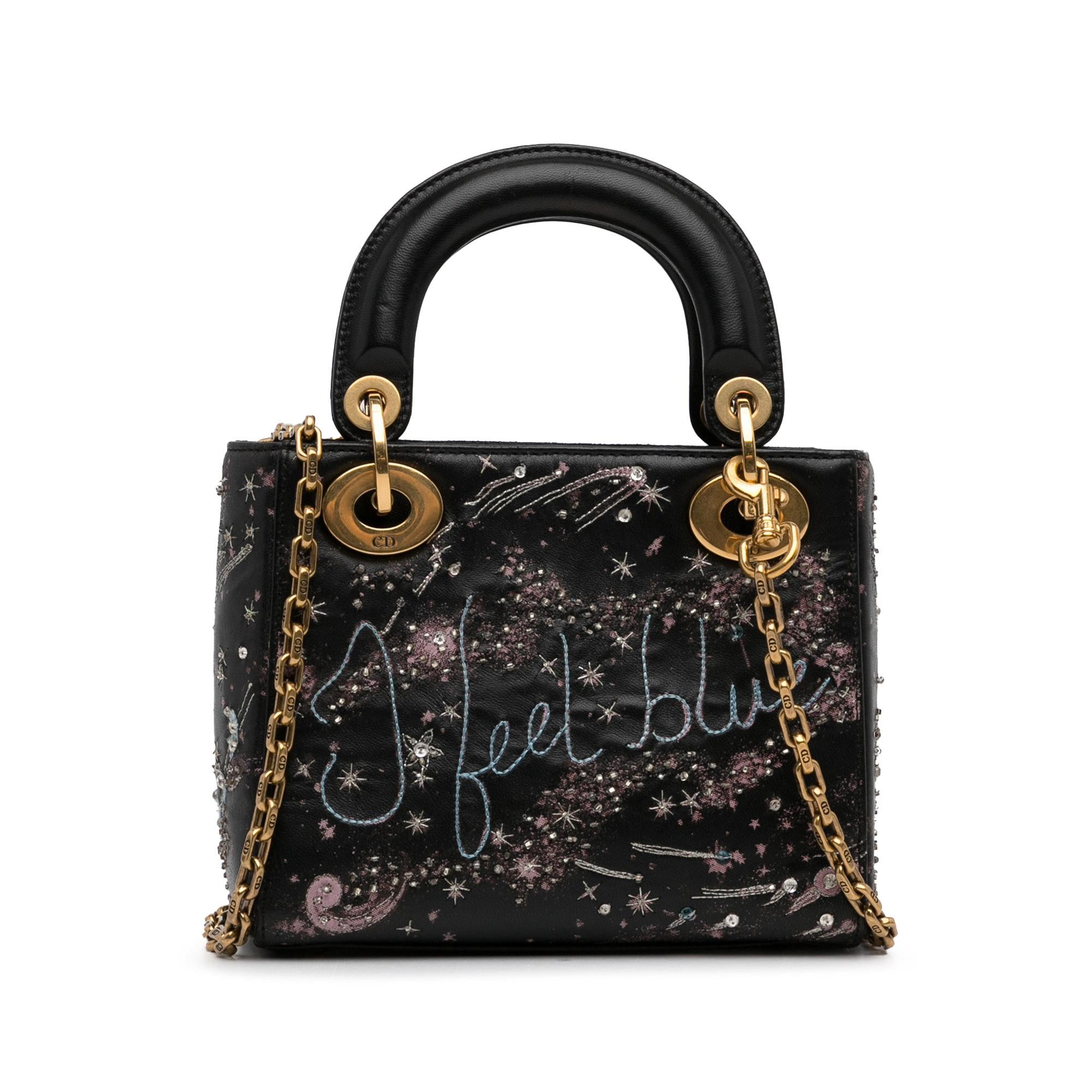 Dior Mini Calfskin I Feel Blue Lady Dior (SHG-MDAjUh)