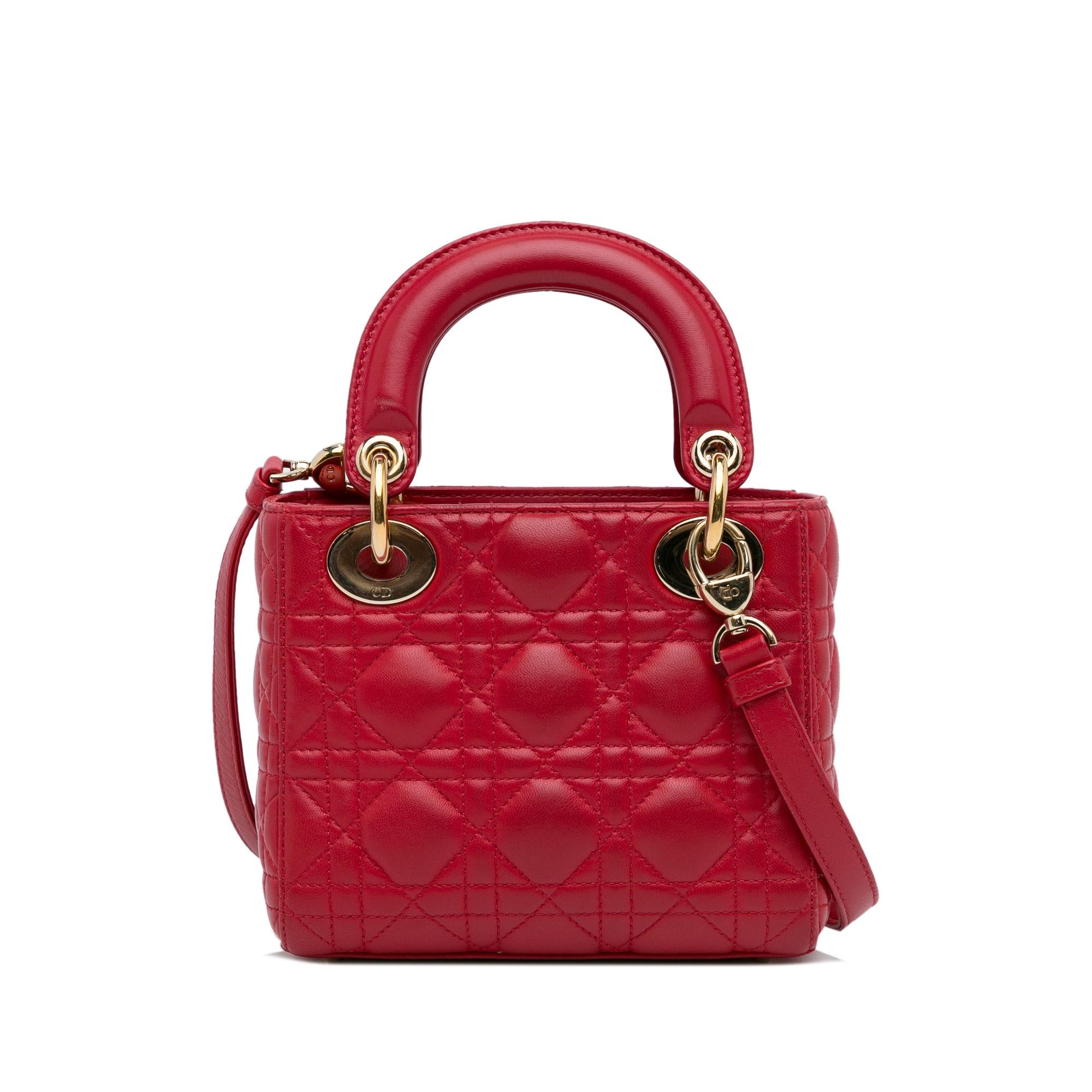 Dior Mini Cannage Lambskin Lady Dior (SHG-JGcyRi)