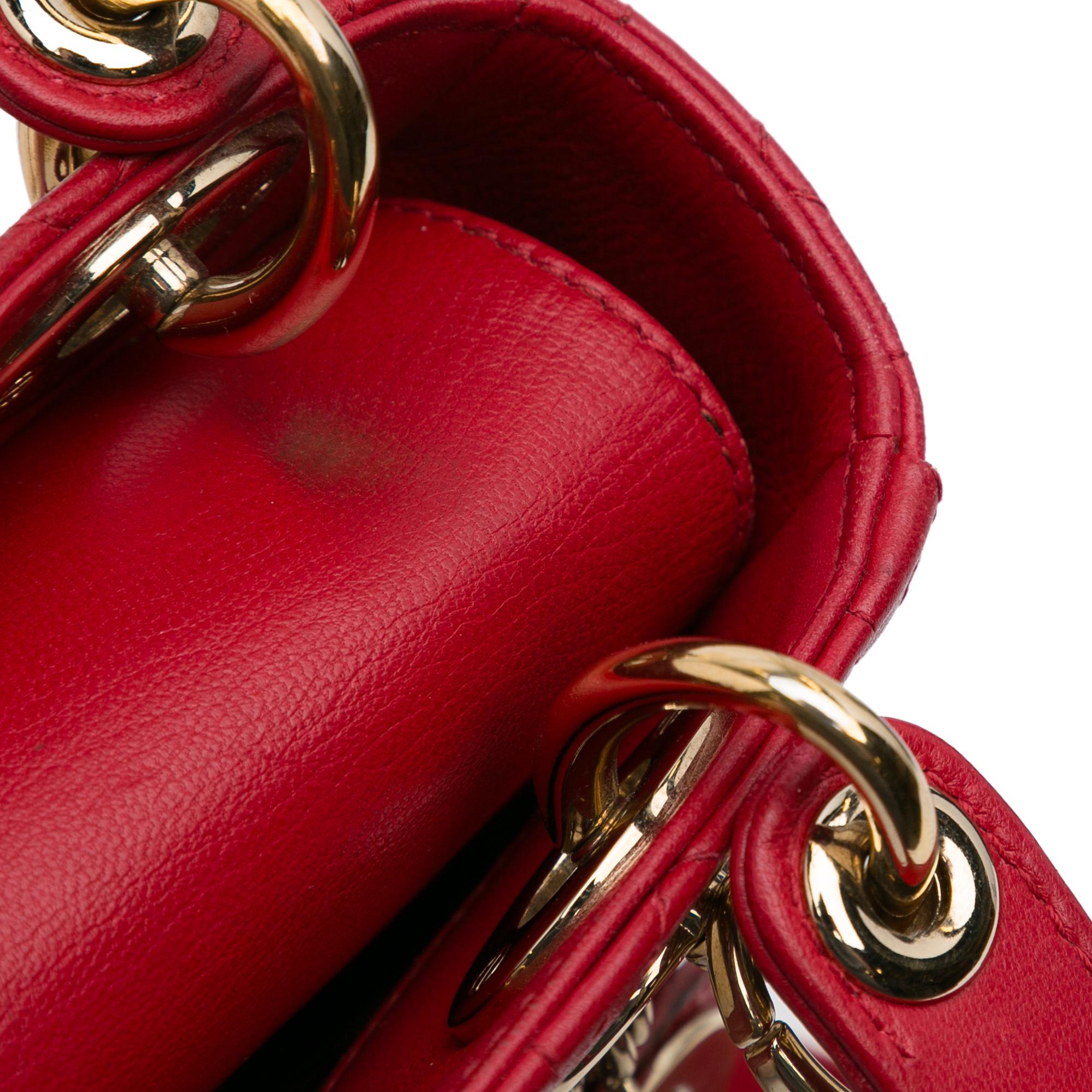 Dior Mini Cannage Lambskin Lady Dior (SHG-JGcyRi)