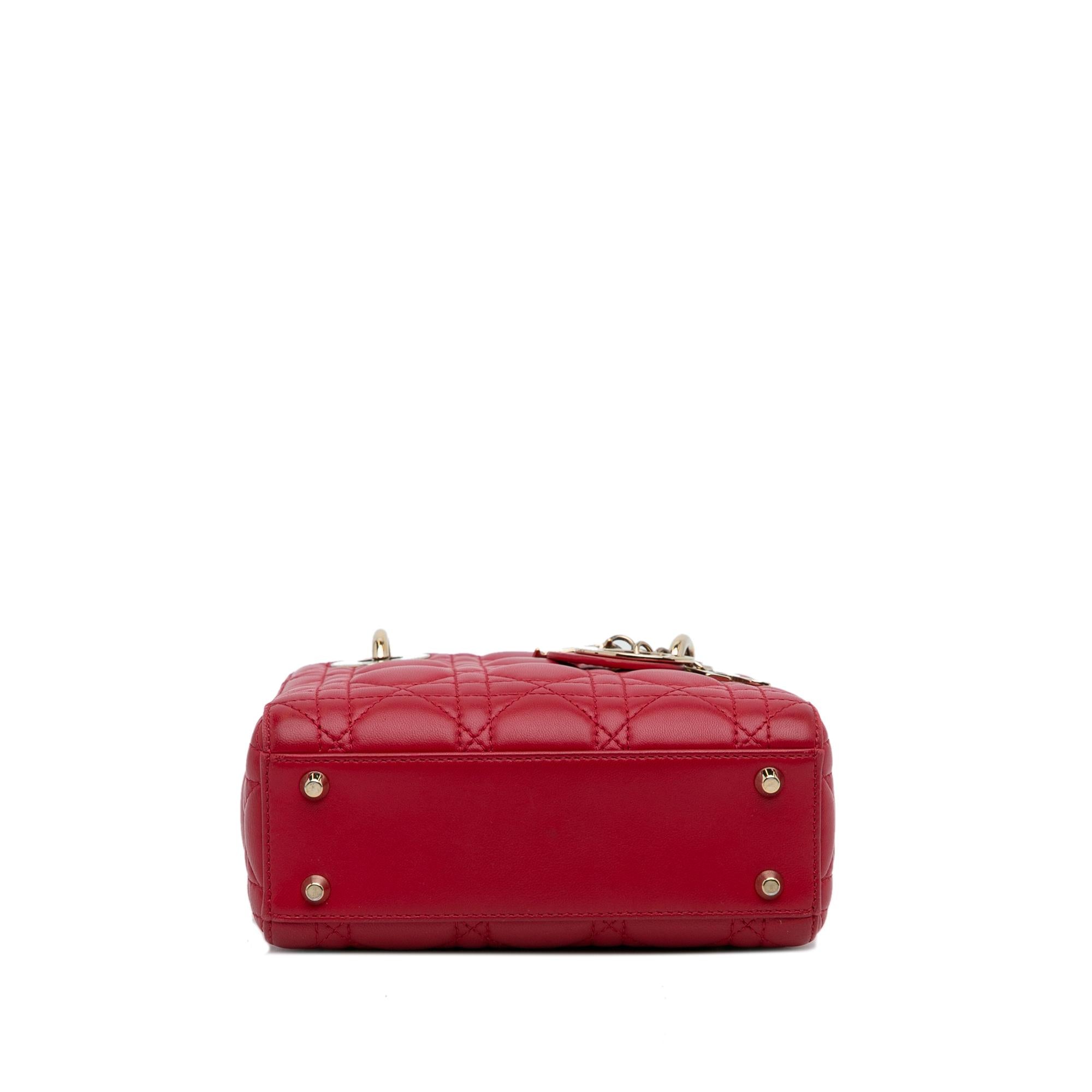 Dior Mini Cannage Lambskin Lady Dior (SHG-JGcyRi)