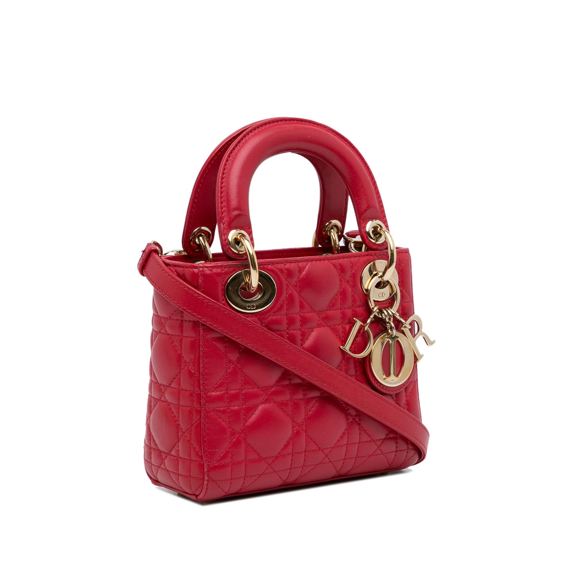Dior Mini Cannage Lambskin Lady Dior (SHG-JGcyRi)