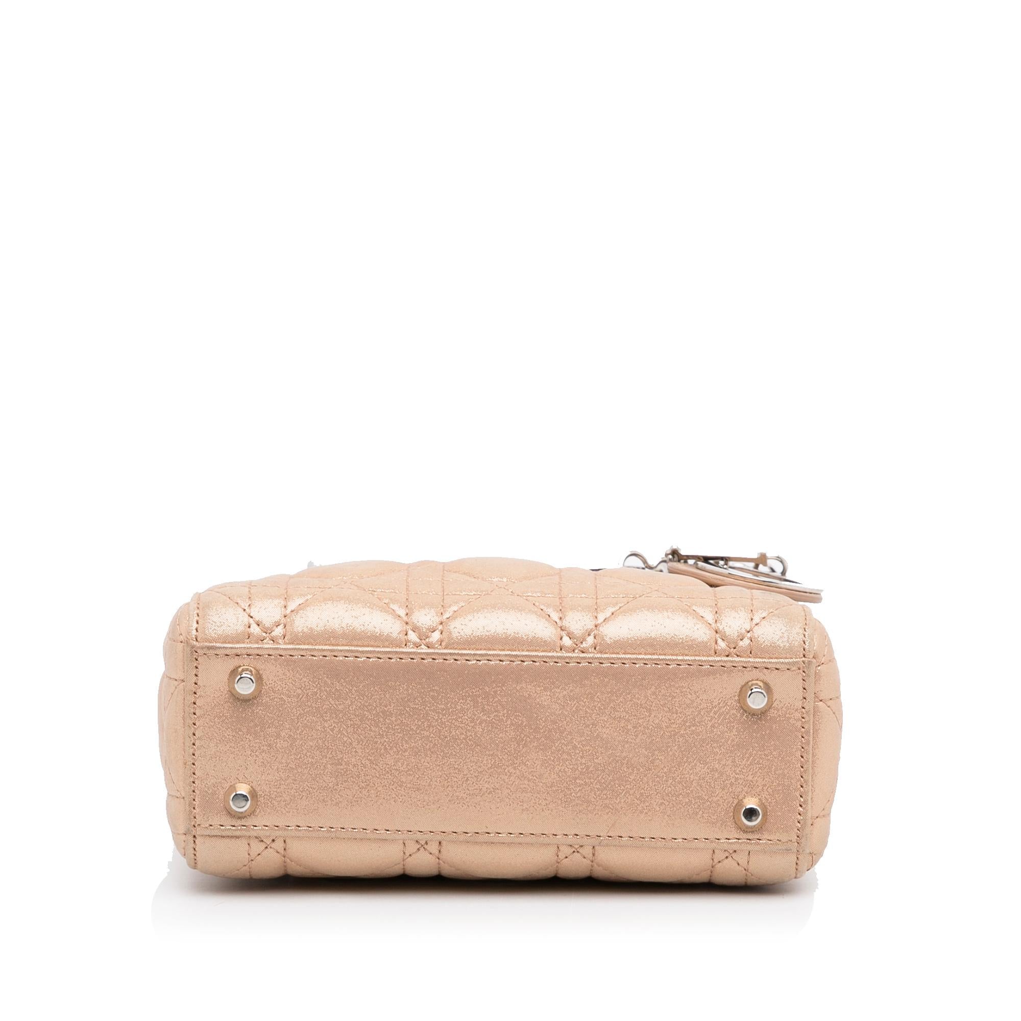 Dior Mini Cannage Nylon Lady Dior Satchel (SHG-lXLvB3)