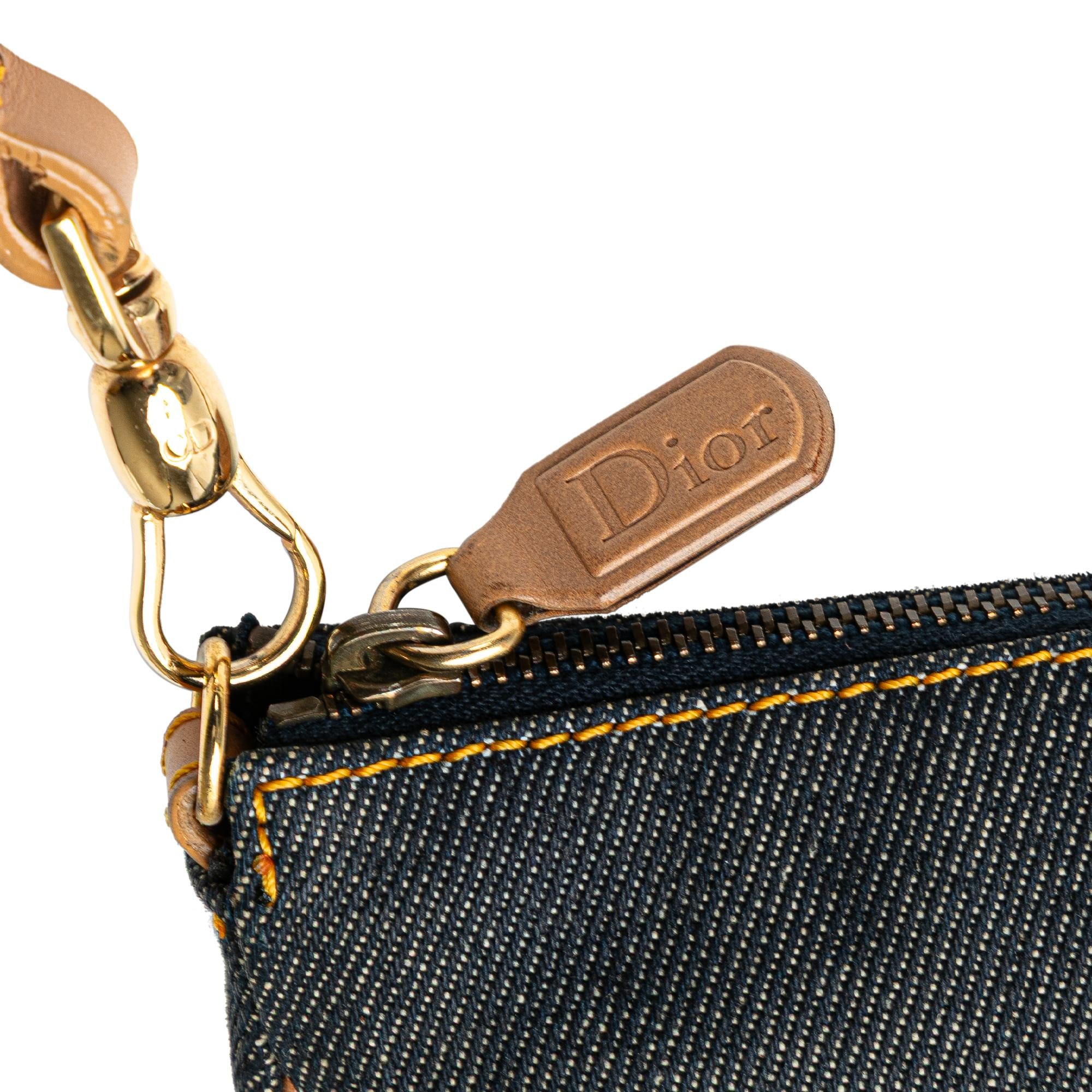 Dior Mini Denim Saddle Pochette