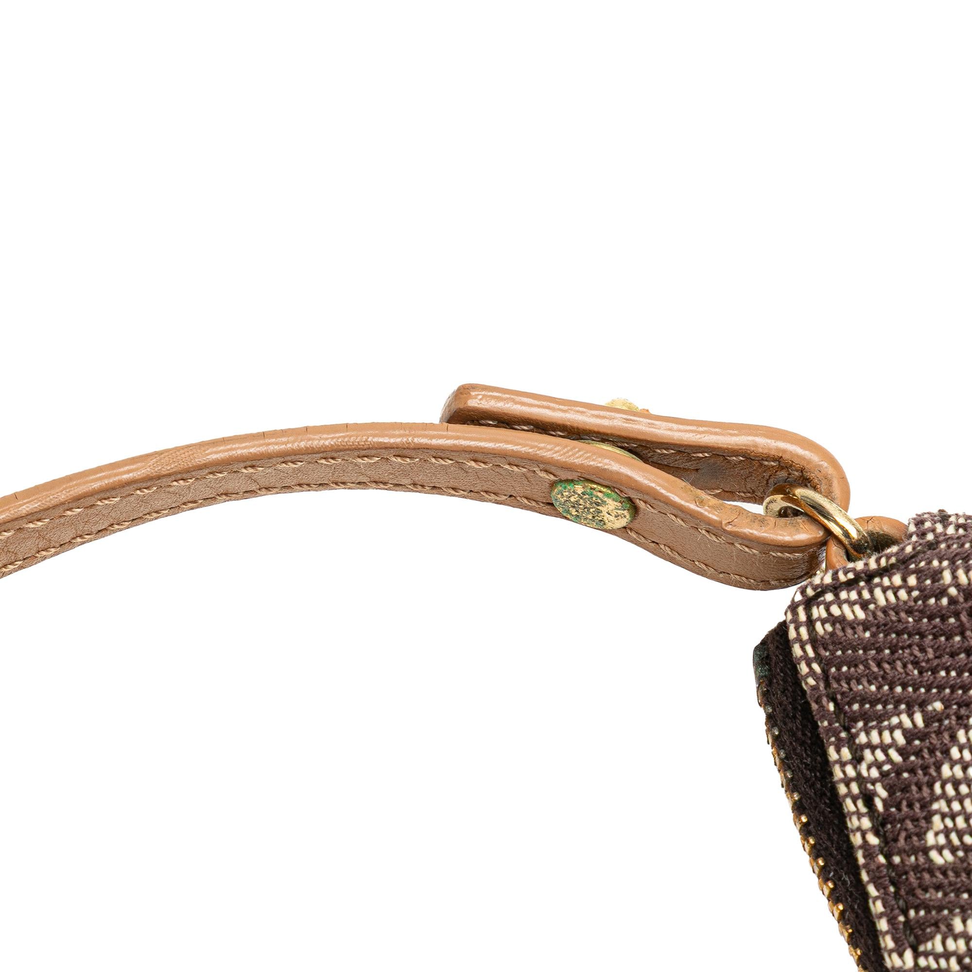 Dior Mini Diorissimo Canvas Saddle Pochette