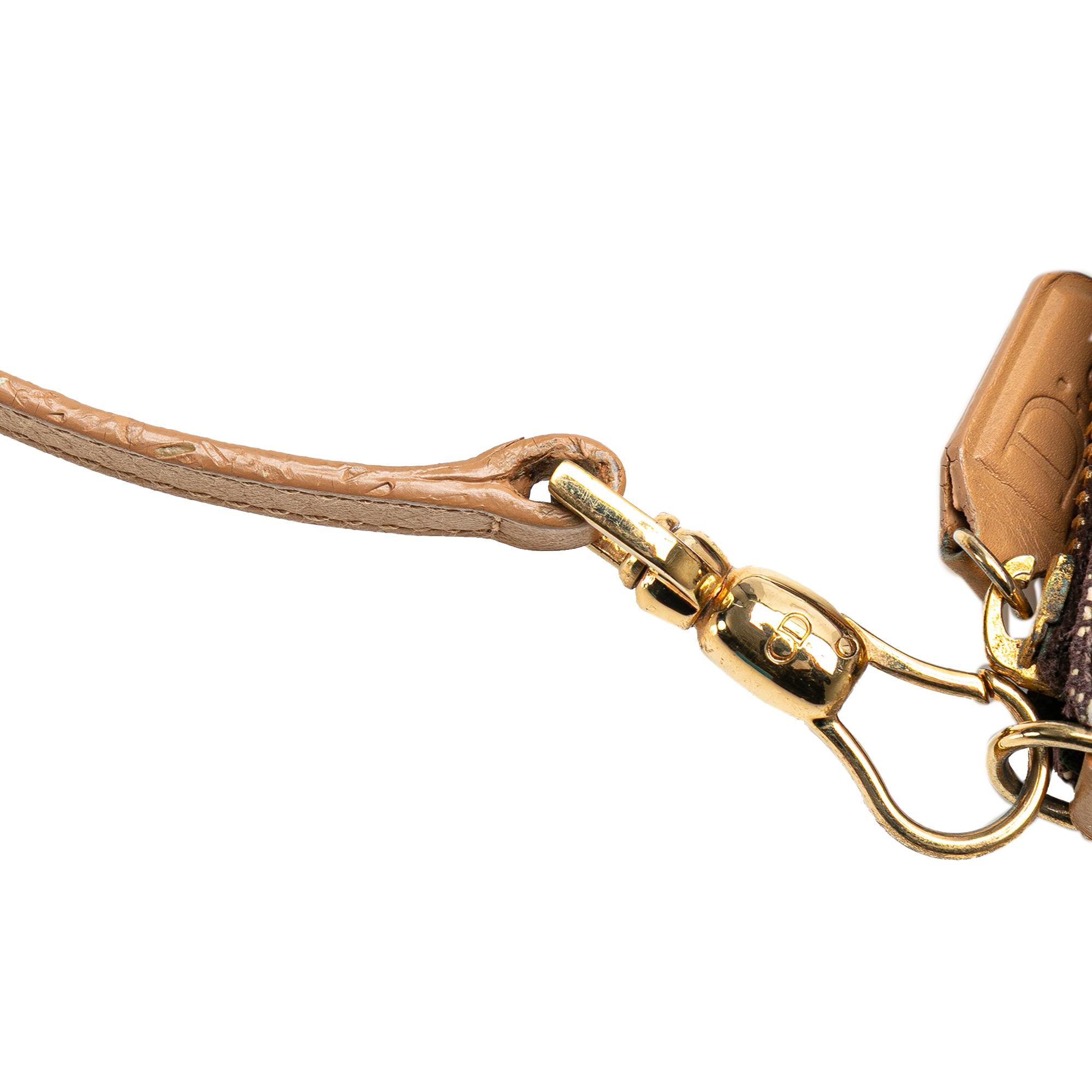 Dior Mini Diorissimo Canvas Saddle Pochette