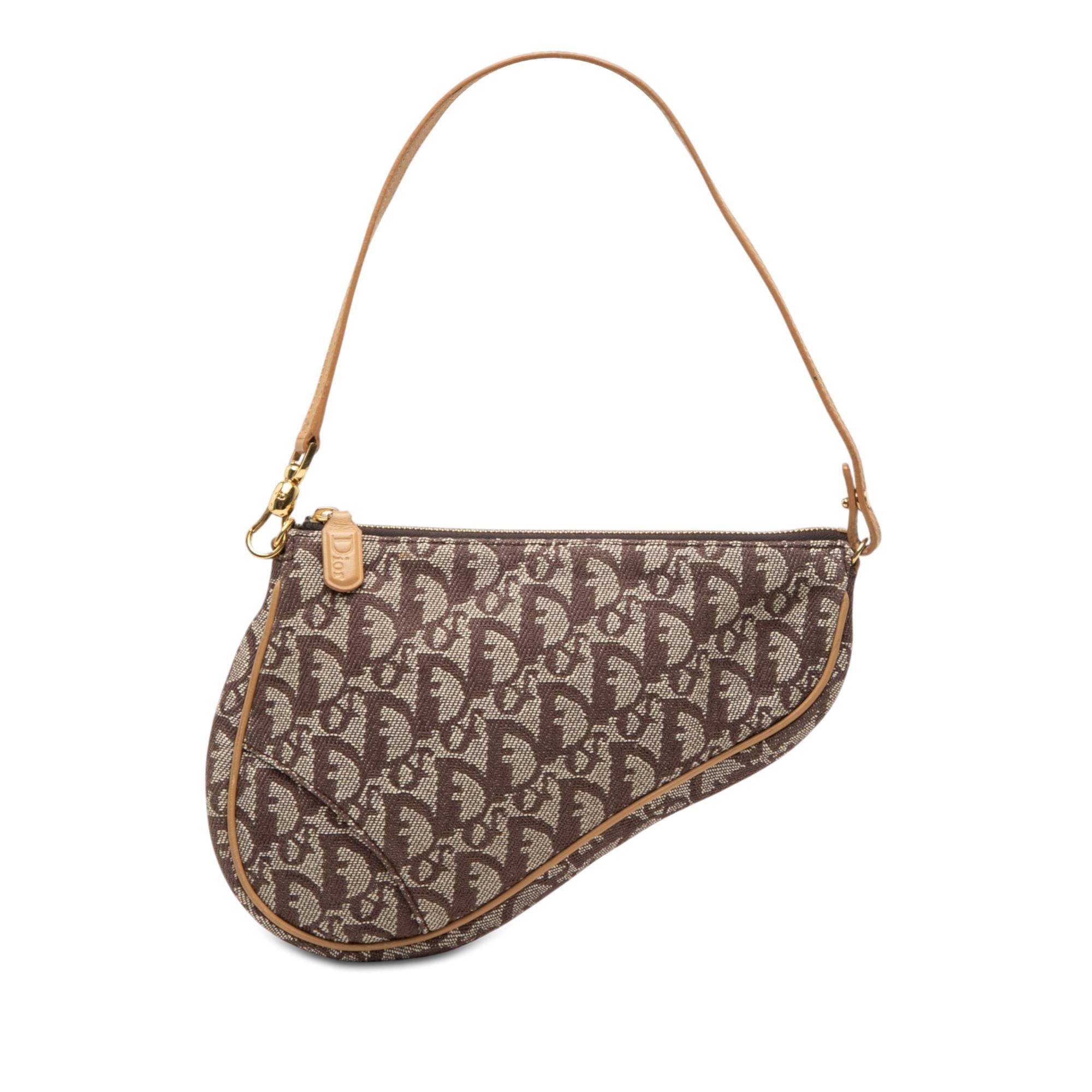 Dior Mini Diorissimo Canvas Saddle Pochette