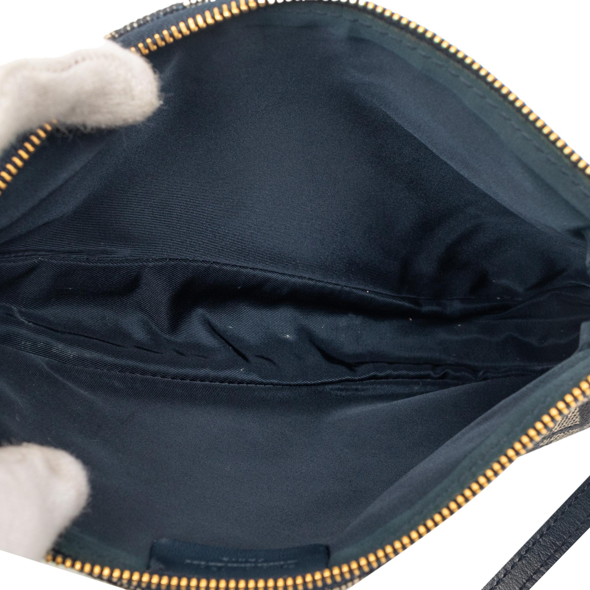 Dior Mini Diorissimo Canvas Saddle Pochette