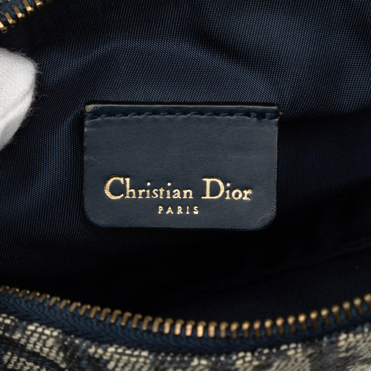 Dior Mini Diorissimo Canvas Saddle Pochette