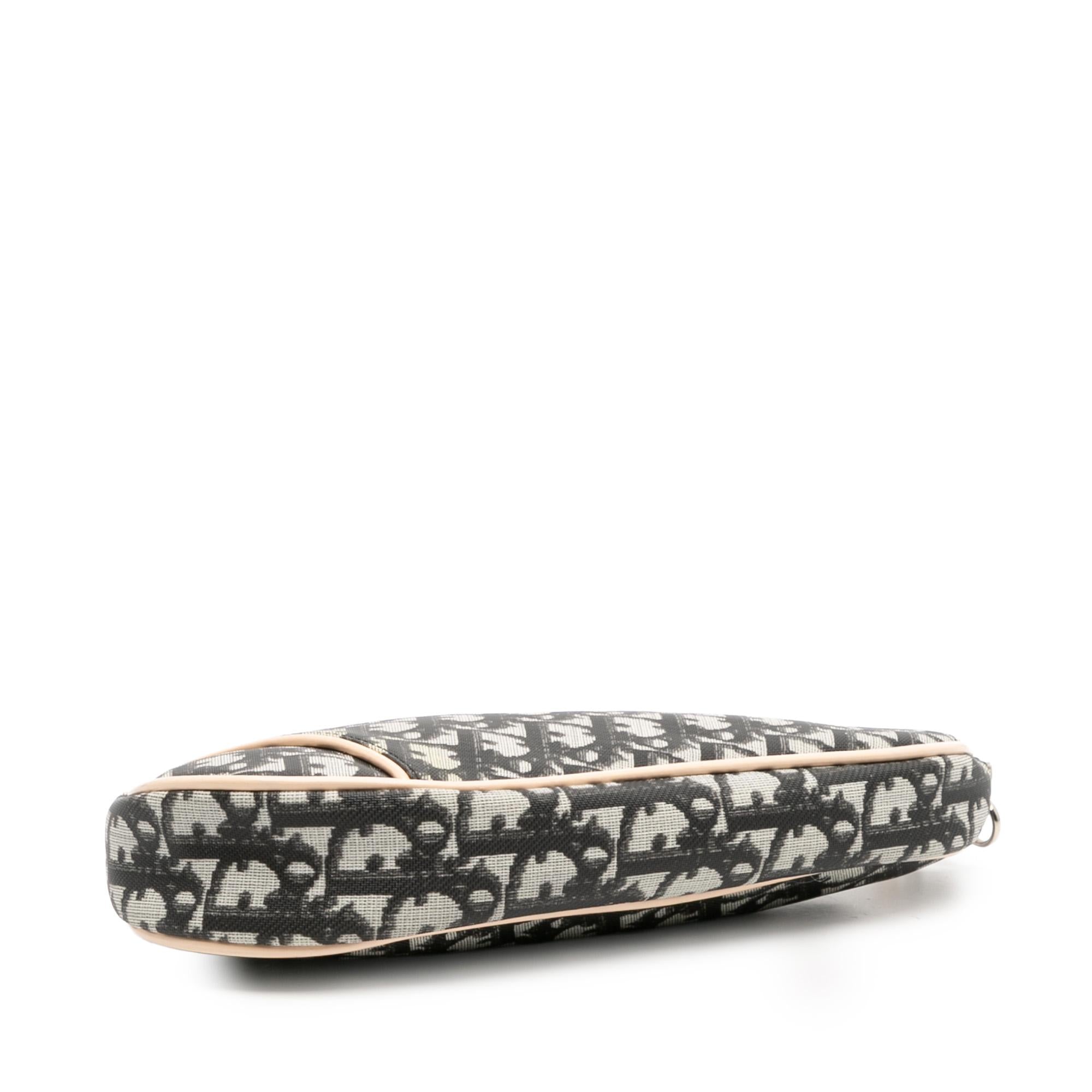 Dior Mini Diorissimo Coated Canvas Saddle Pochette