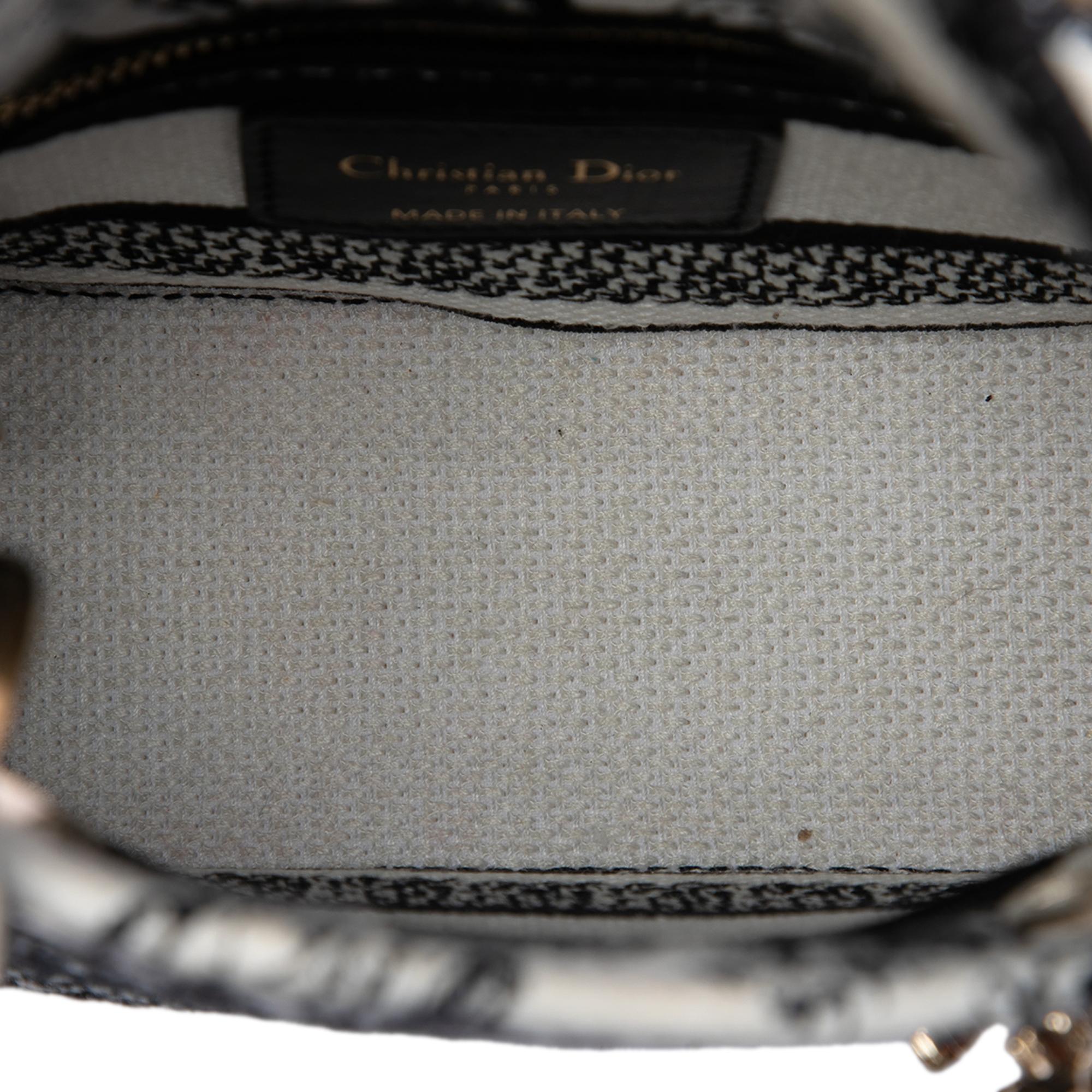Dior Mini Embroidered Canvas Plan de Paris Lady D Lite