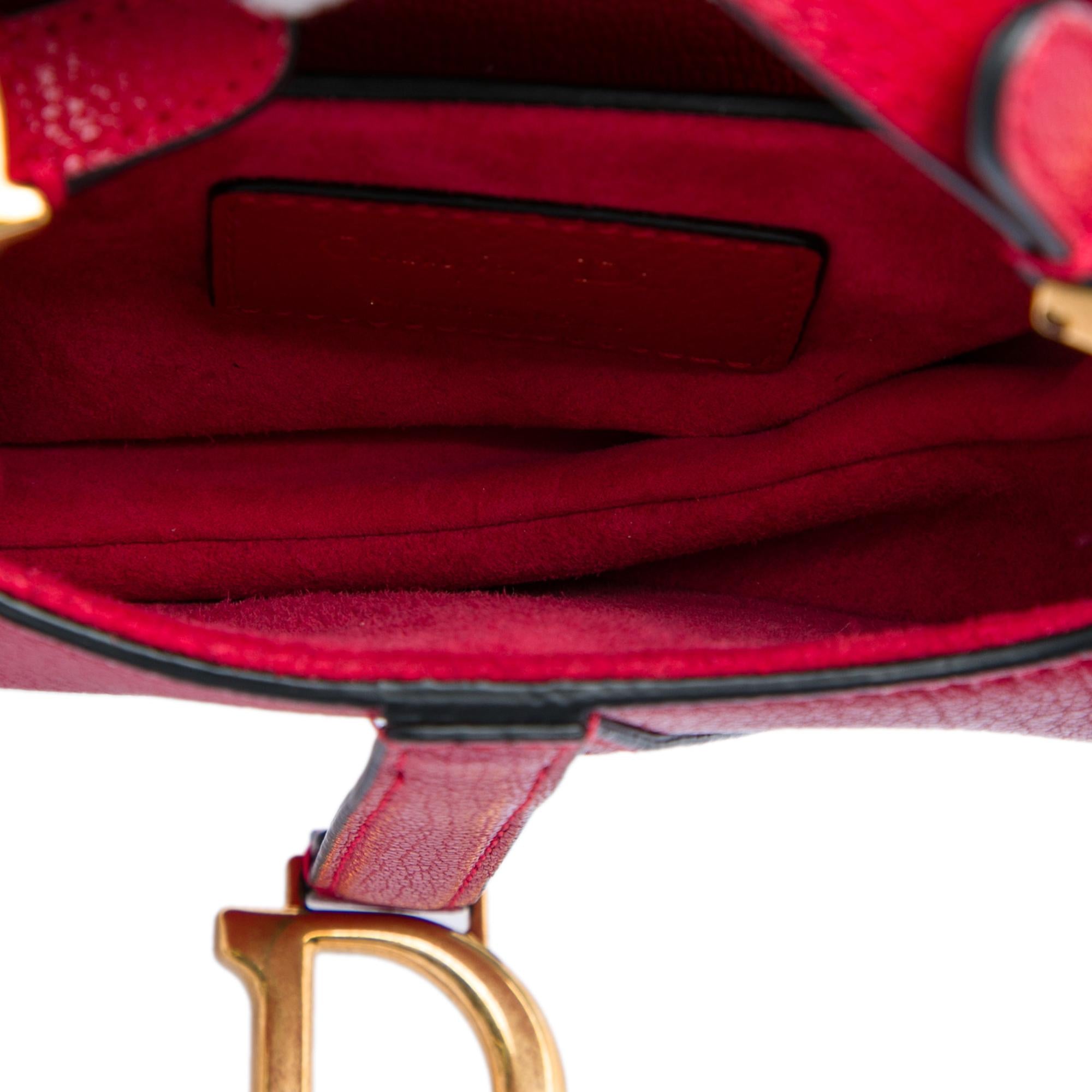 Dior Mini Grained Calfskin Saddle Bag