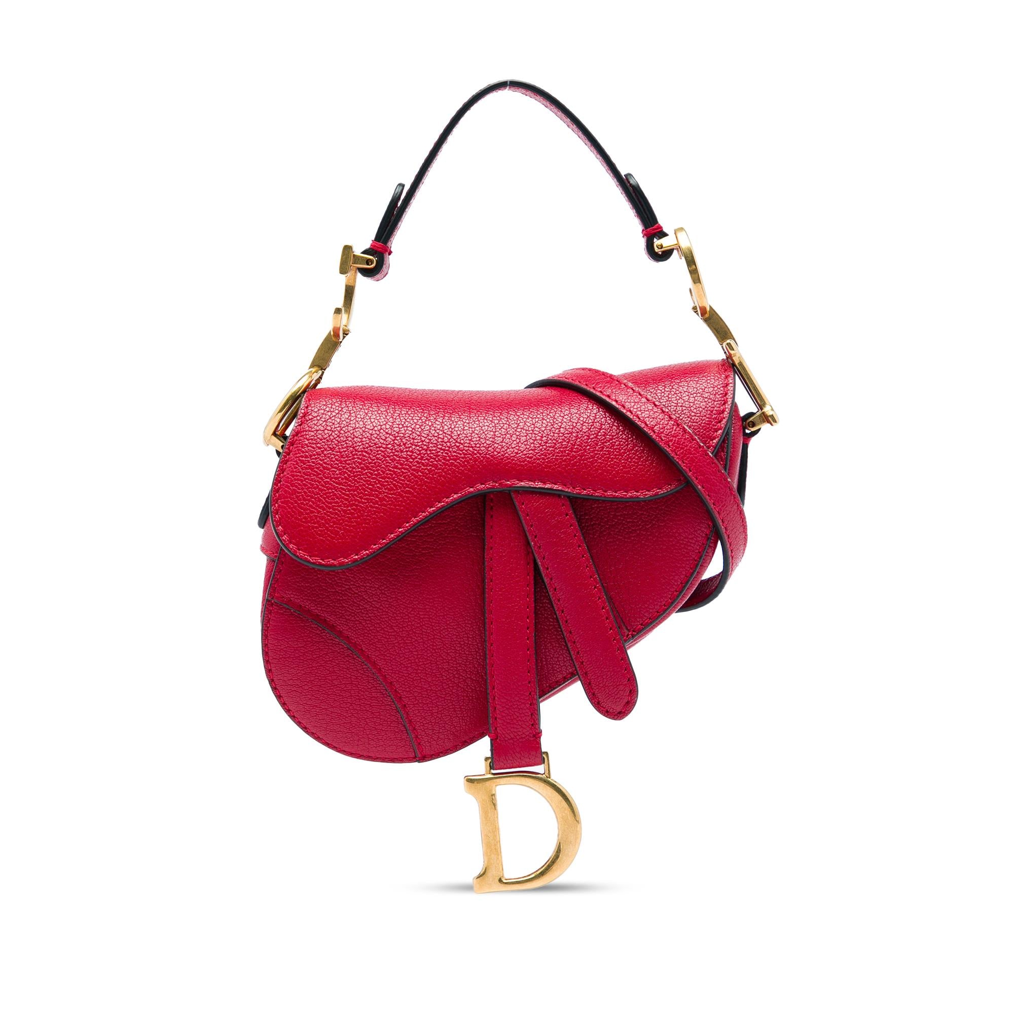 Dior Mini Grained Calfskin Saddle Bag