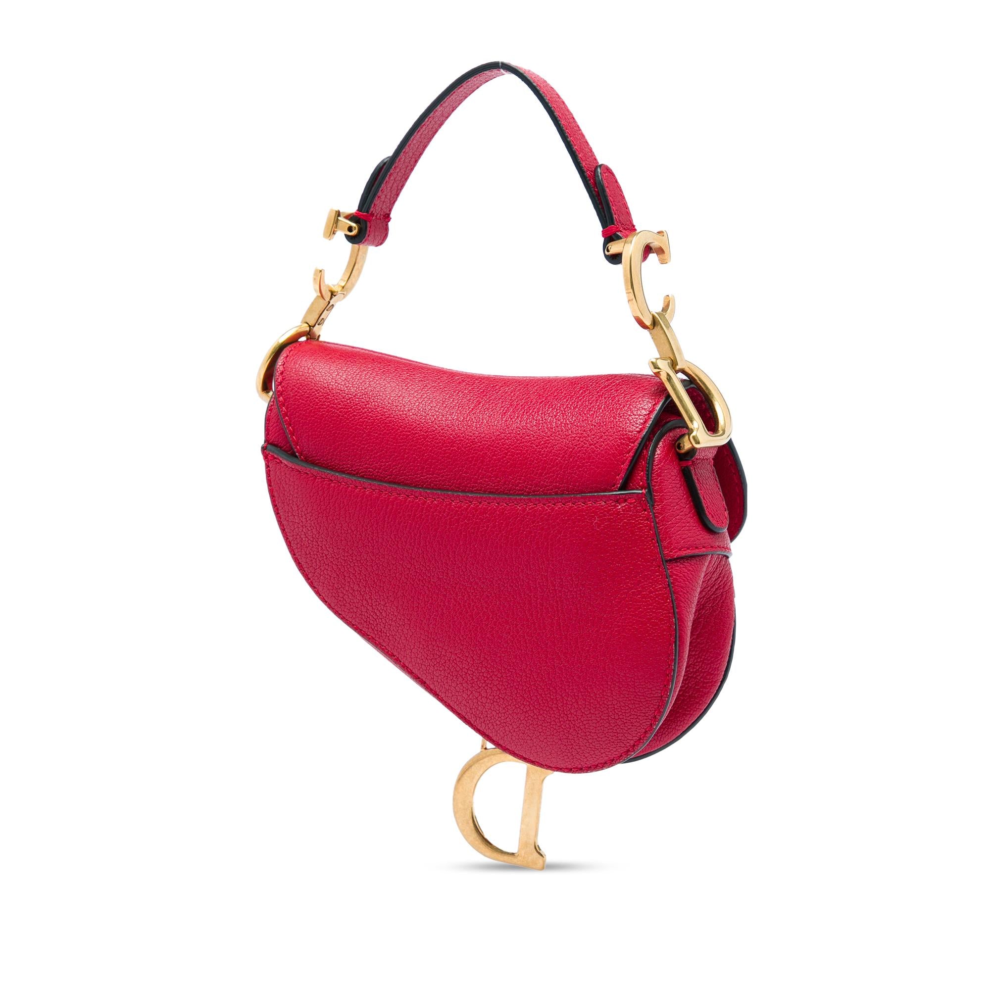 Dior Mini Grained Calfskin Saddle Bag