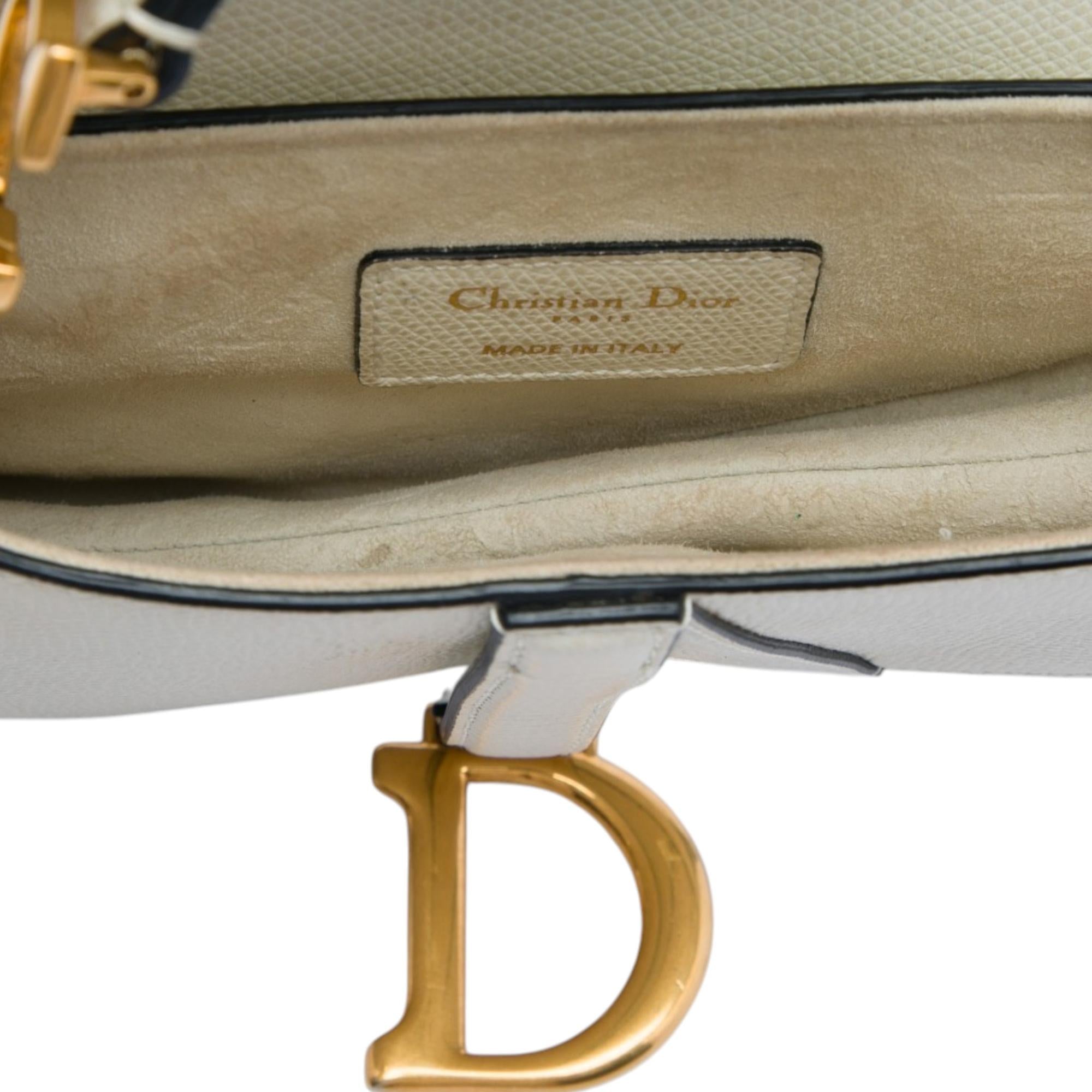 Dior Mini Grained Calfskin Saddle Bag