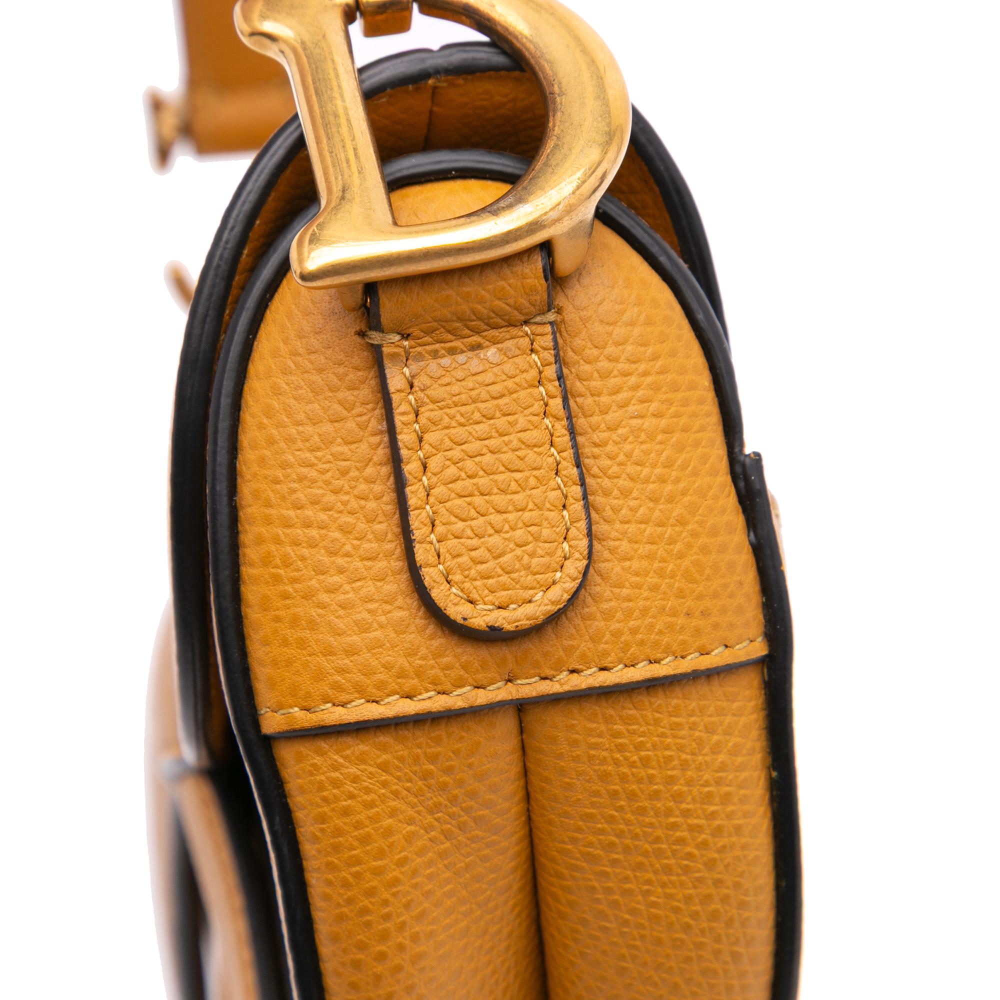 Dior Mini Grained Calfskin Saddle