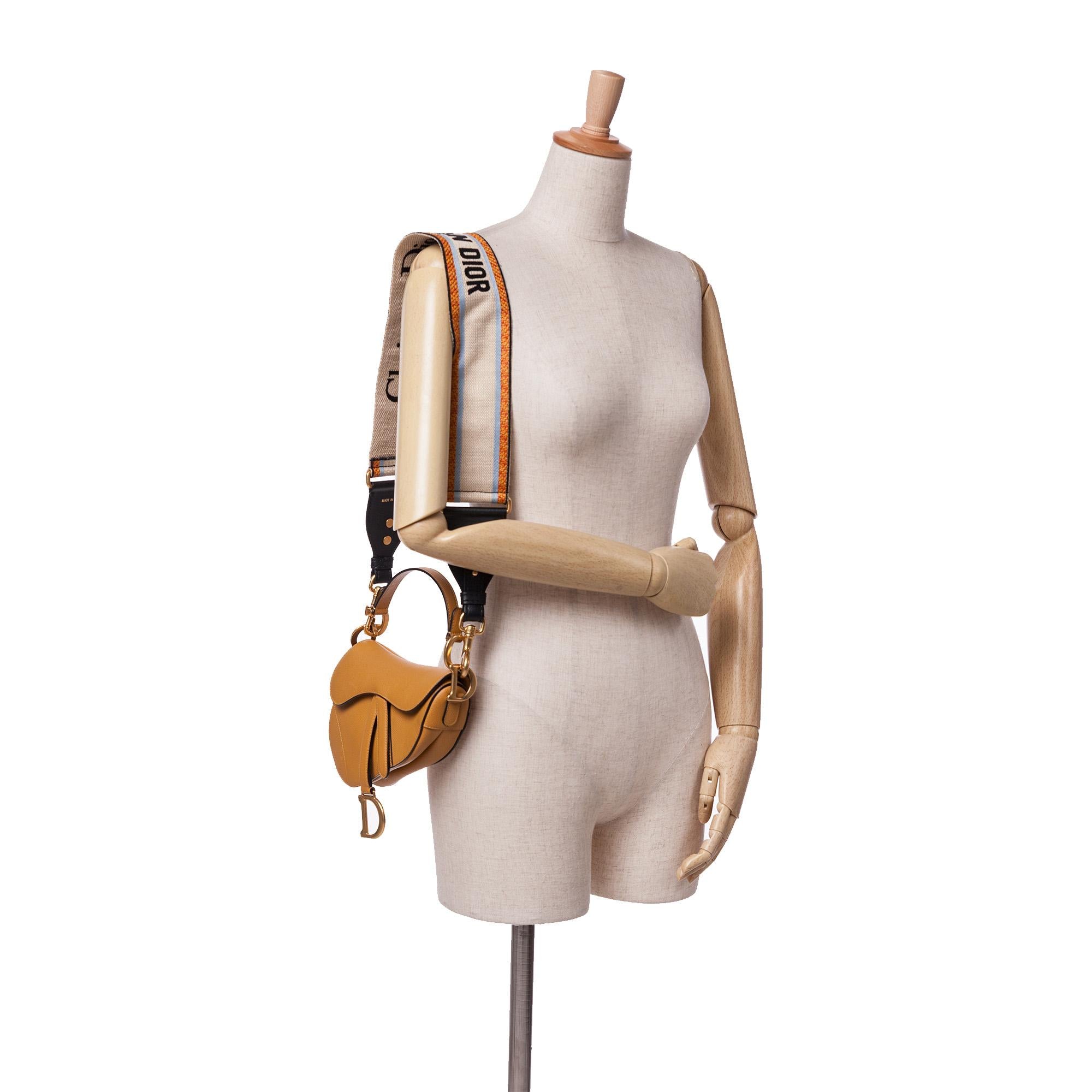 Dior Mini Grained Calfskin Saddle