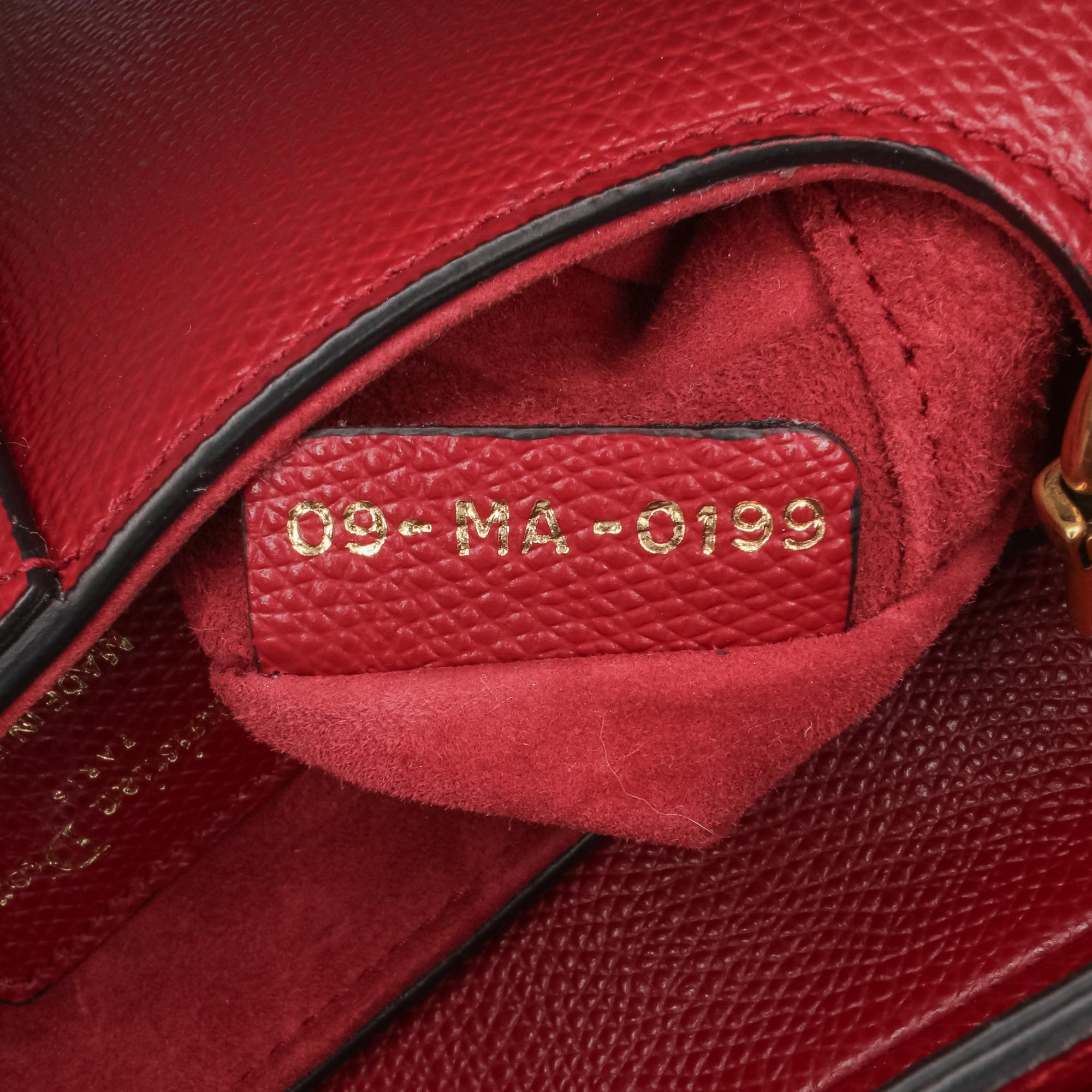 Dior Mini Grained Calfskin Saddle