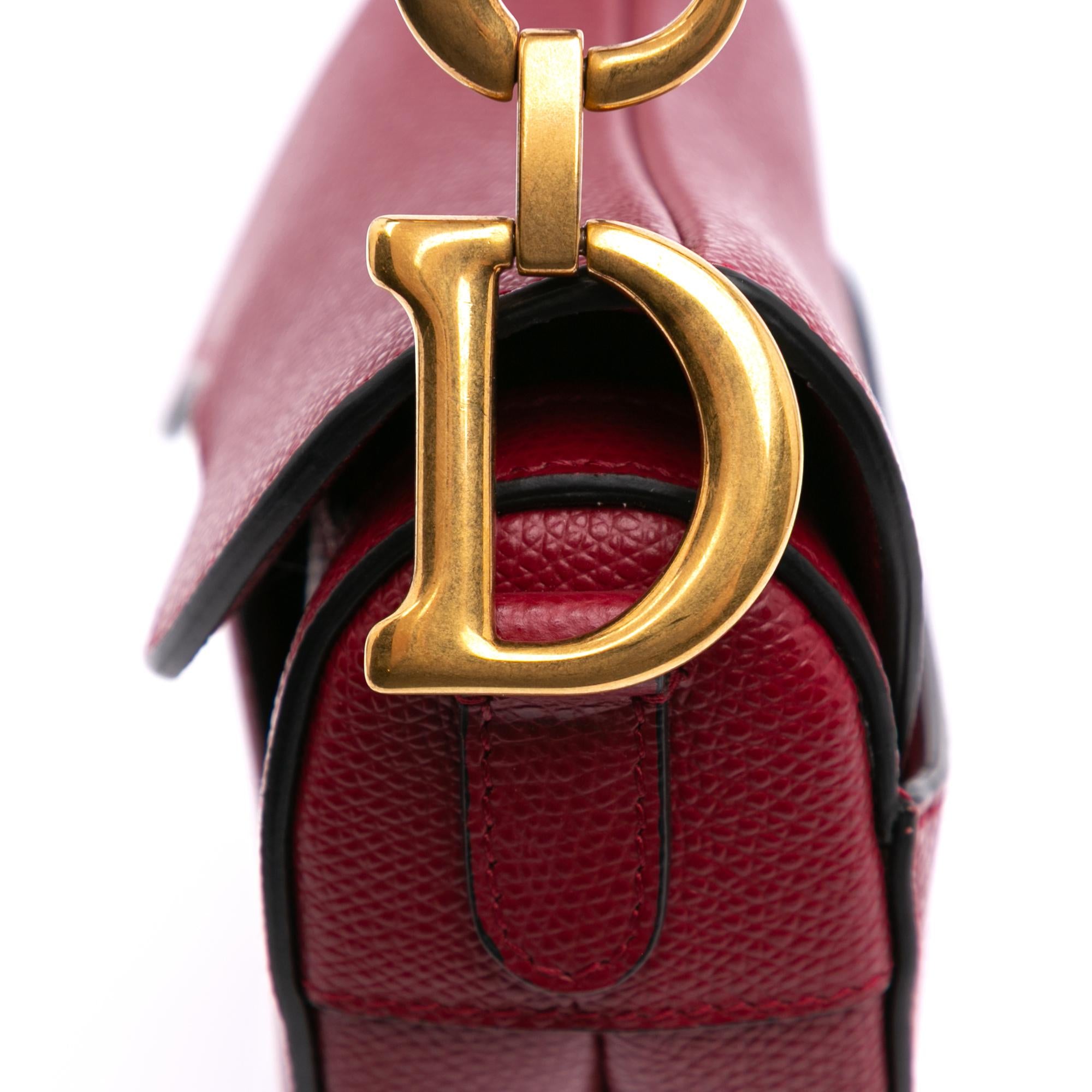 Dior Mini Grained Calfskin Saddle