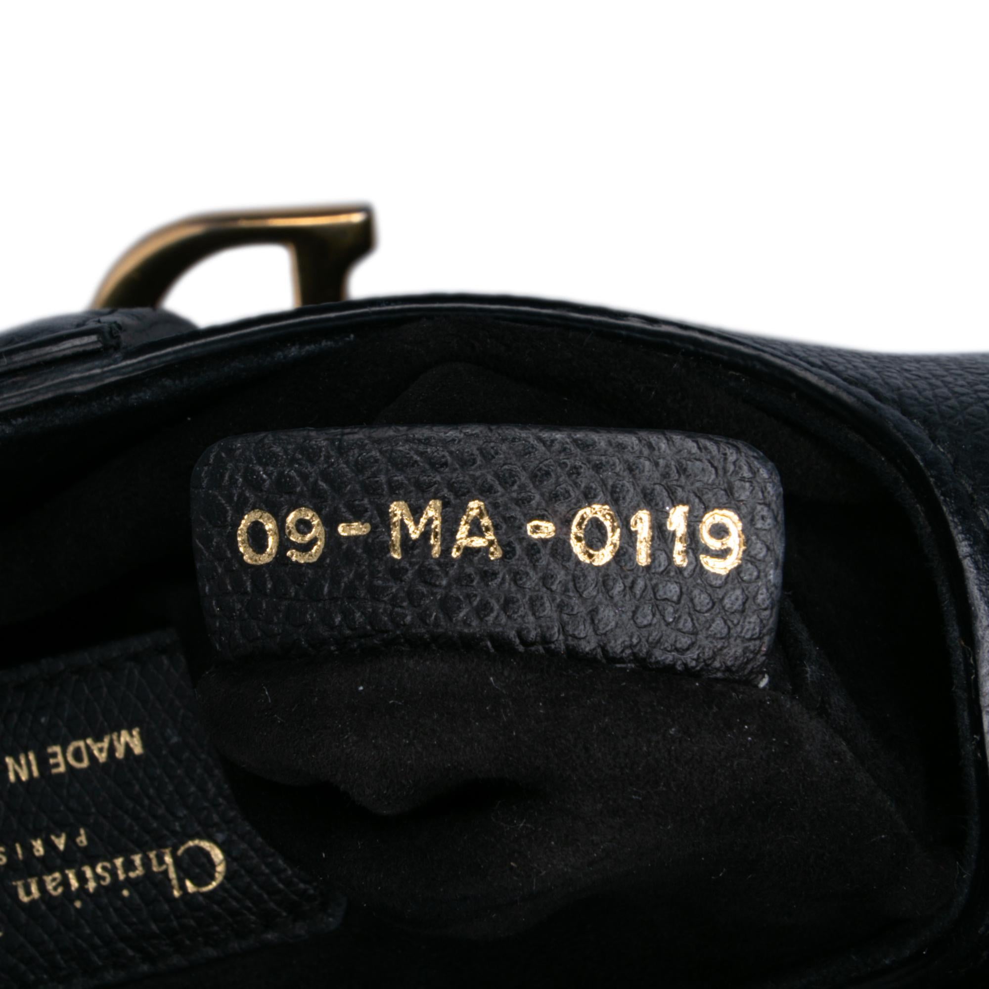 Dior Mini Grained Calfskin Saddle