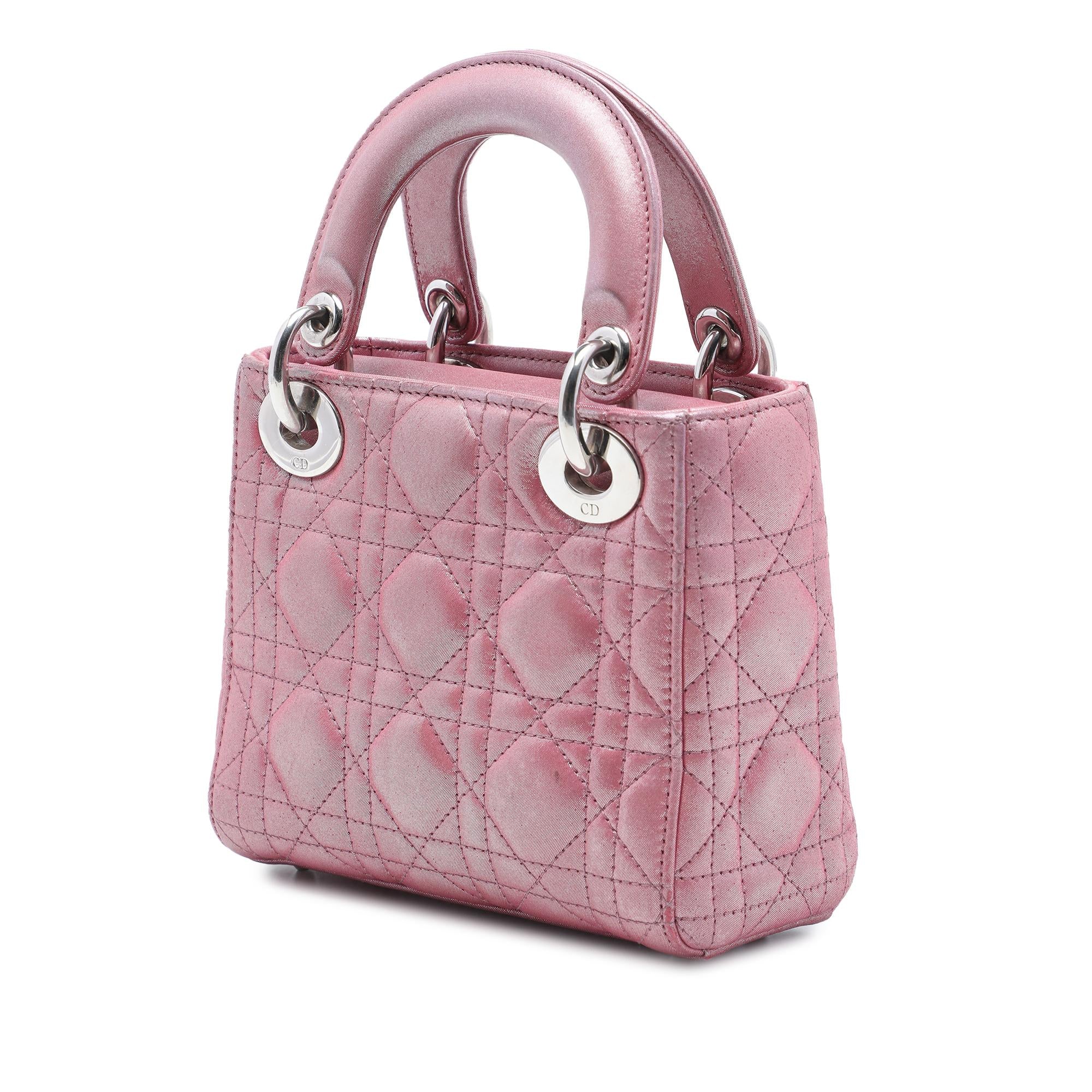 Dior Mini Iridescent Lambskin Cannage Lady Dior