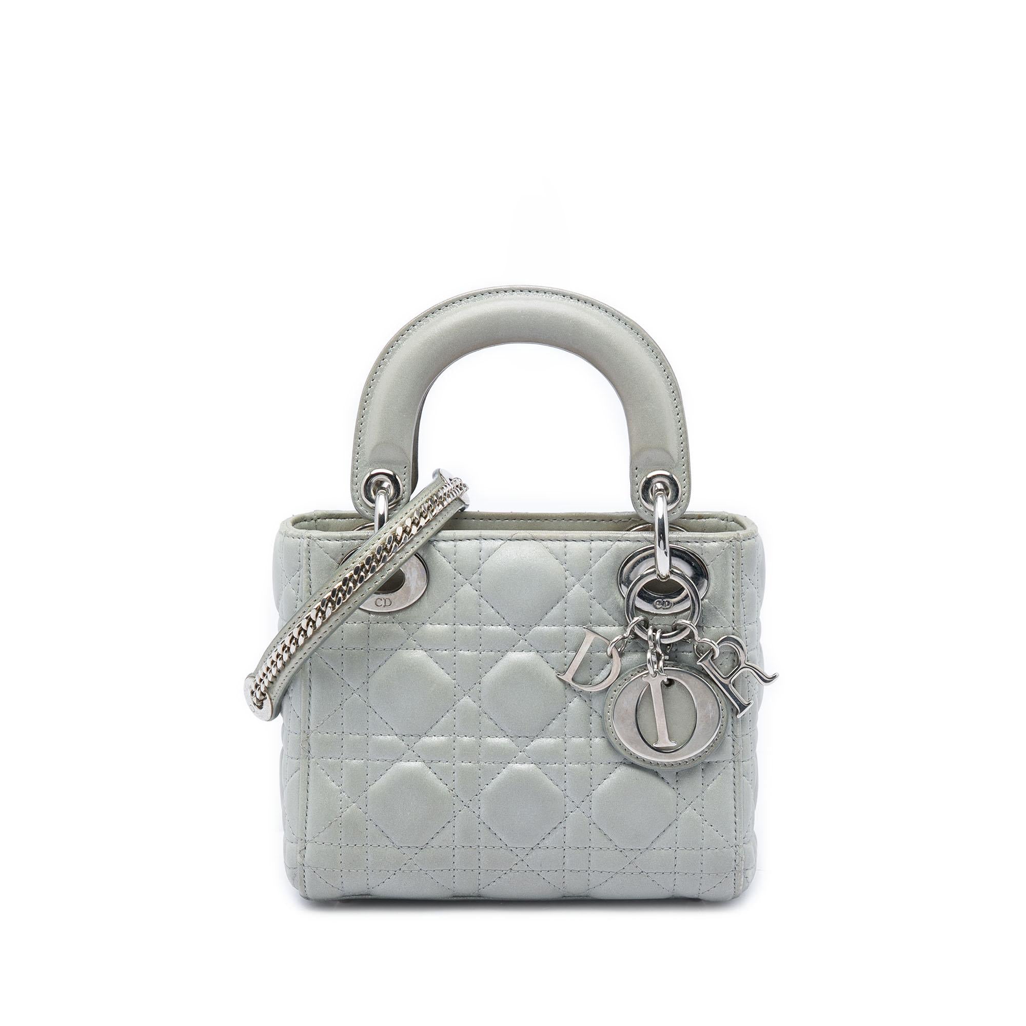 Dior Mini Iridescent Lambskin Cannage Lady Dior
