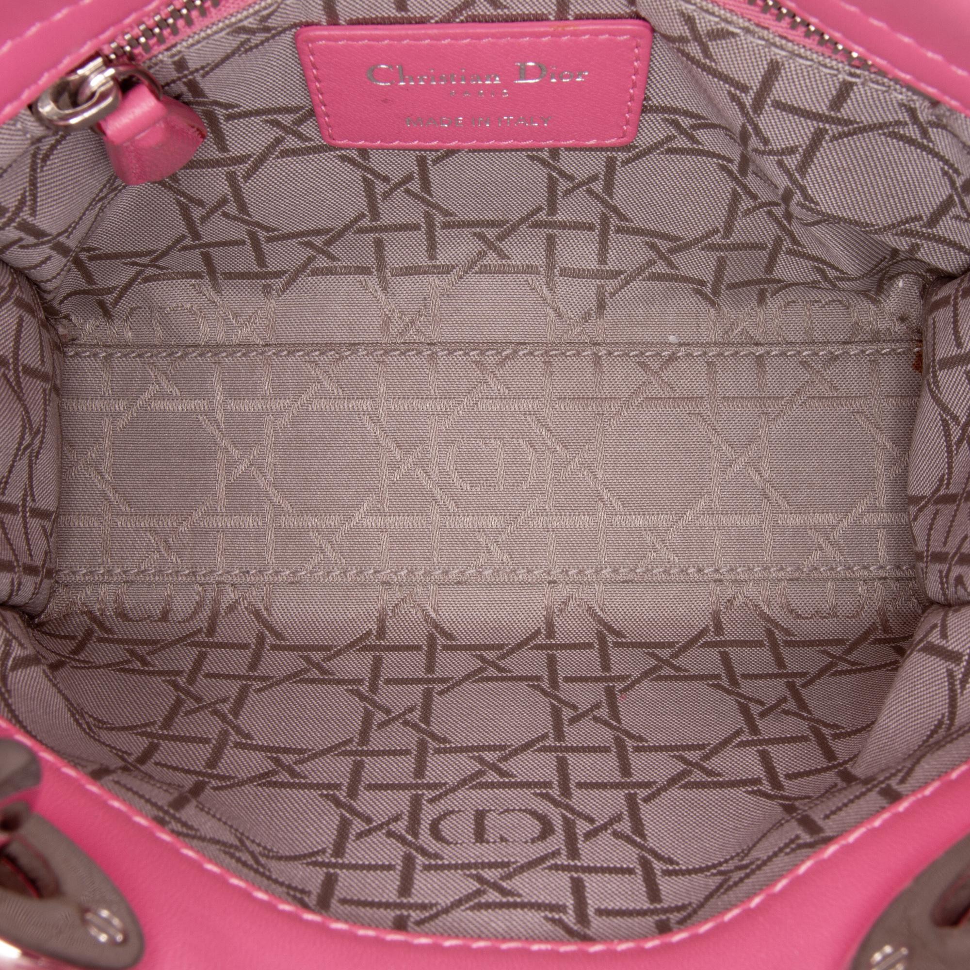 Dior Mini Lambskin Cannage Lady Dior