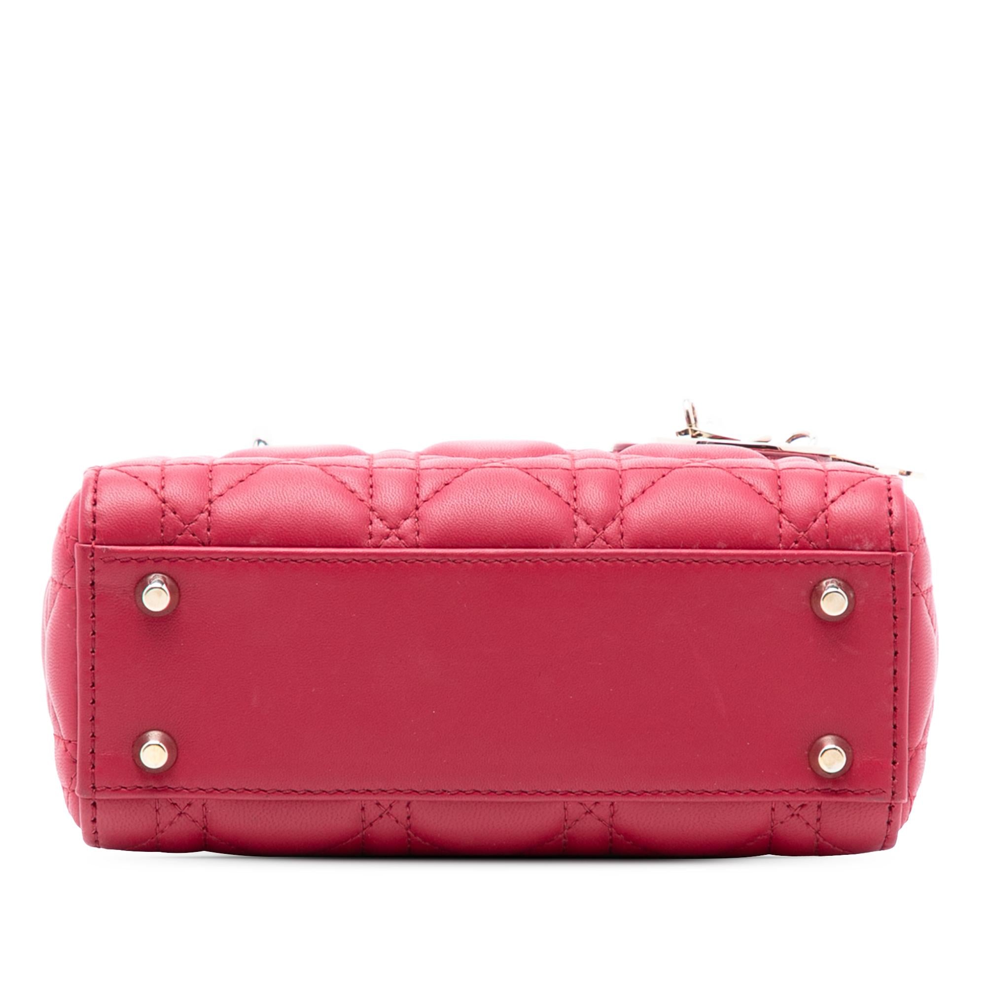 Dior Mini Lambskin Cannage Lady Dior