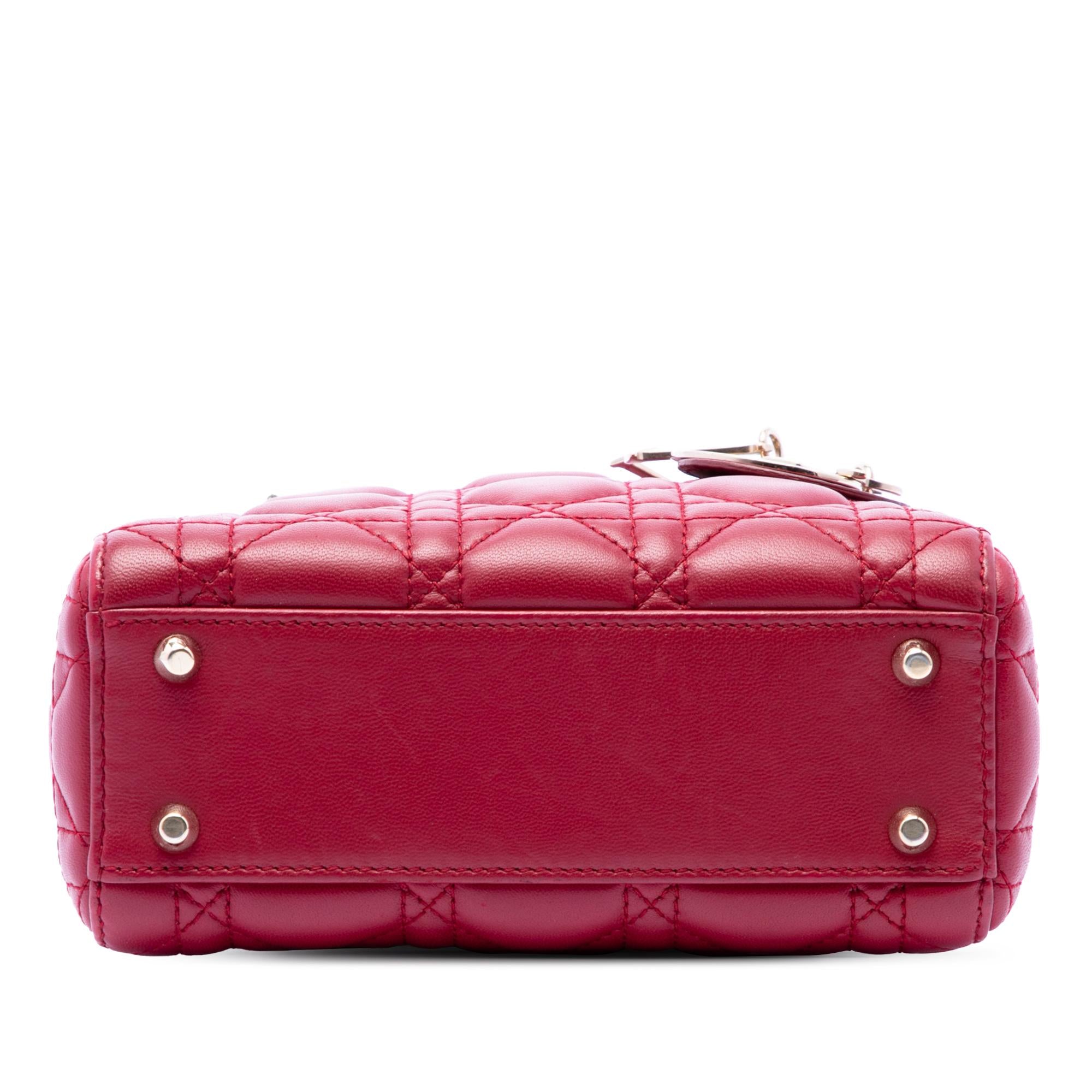 Dior Mini Lambskin Cannage Lady Dior