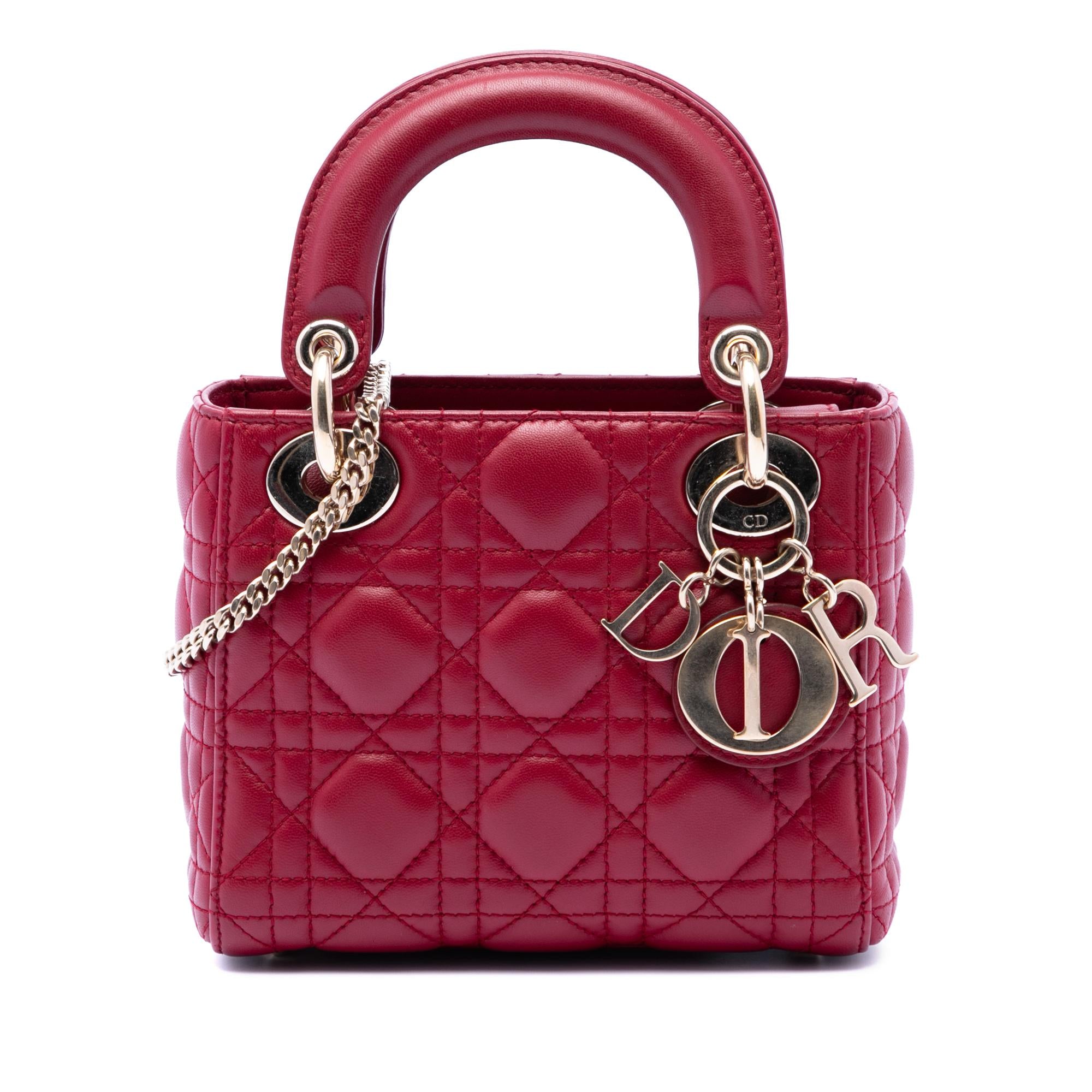 Dior Mini Lambskin Cannage Lady Dior