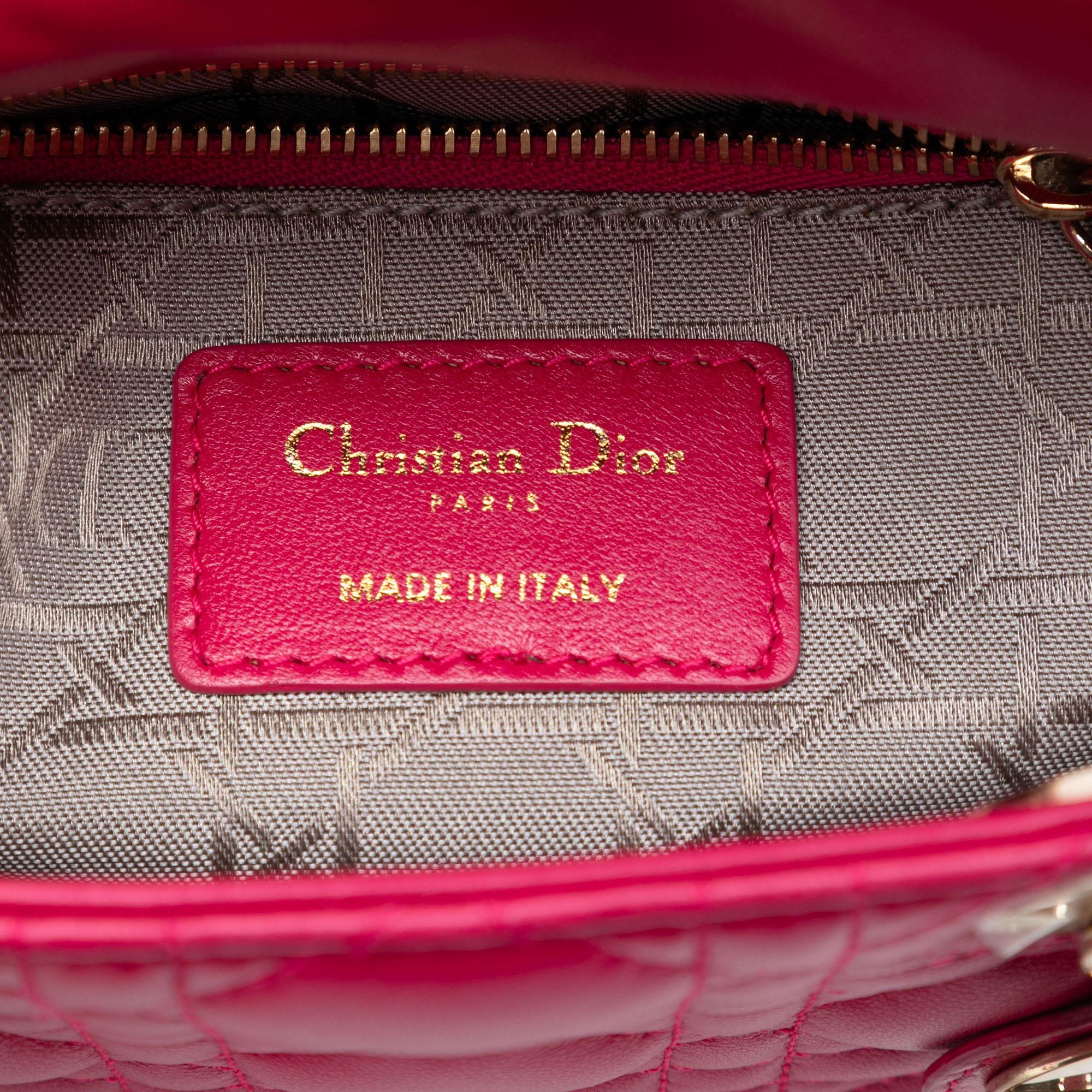 Dior Mini Lambskin Cannage Lady Dior