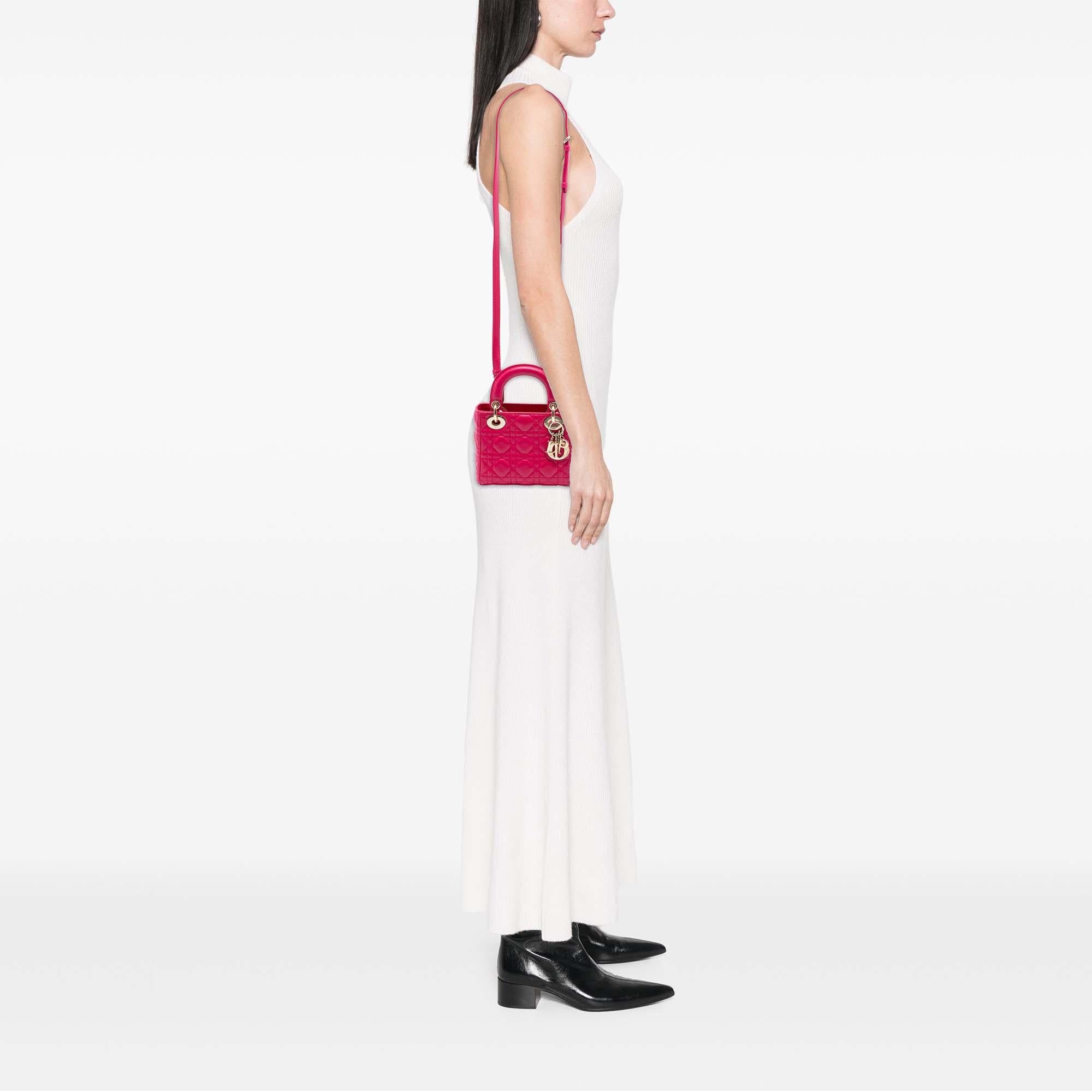 Dior Mini Lambskin Cannage Lady Dior