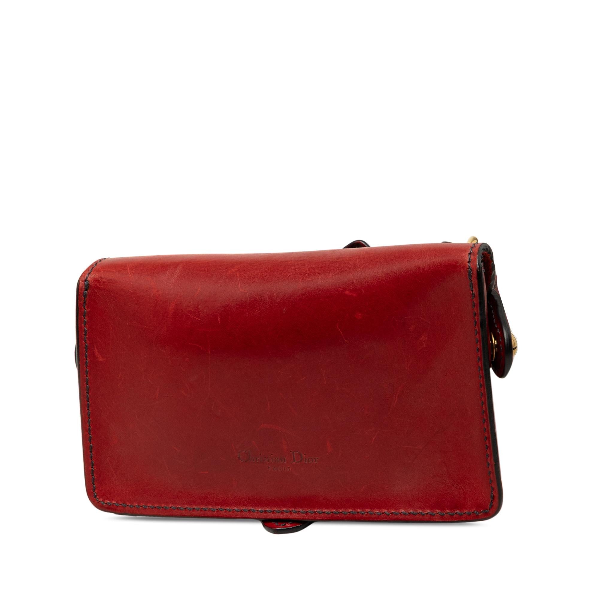 Dior Mini Leather D Bee Saddle Bag