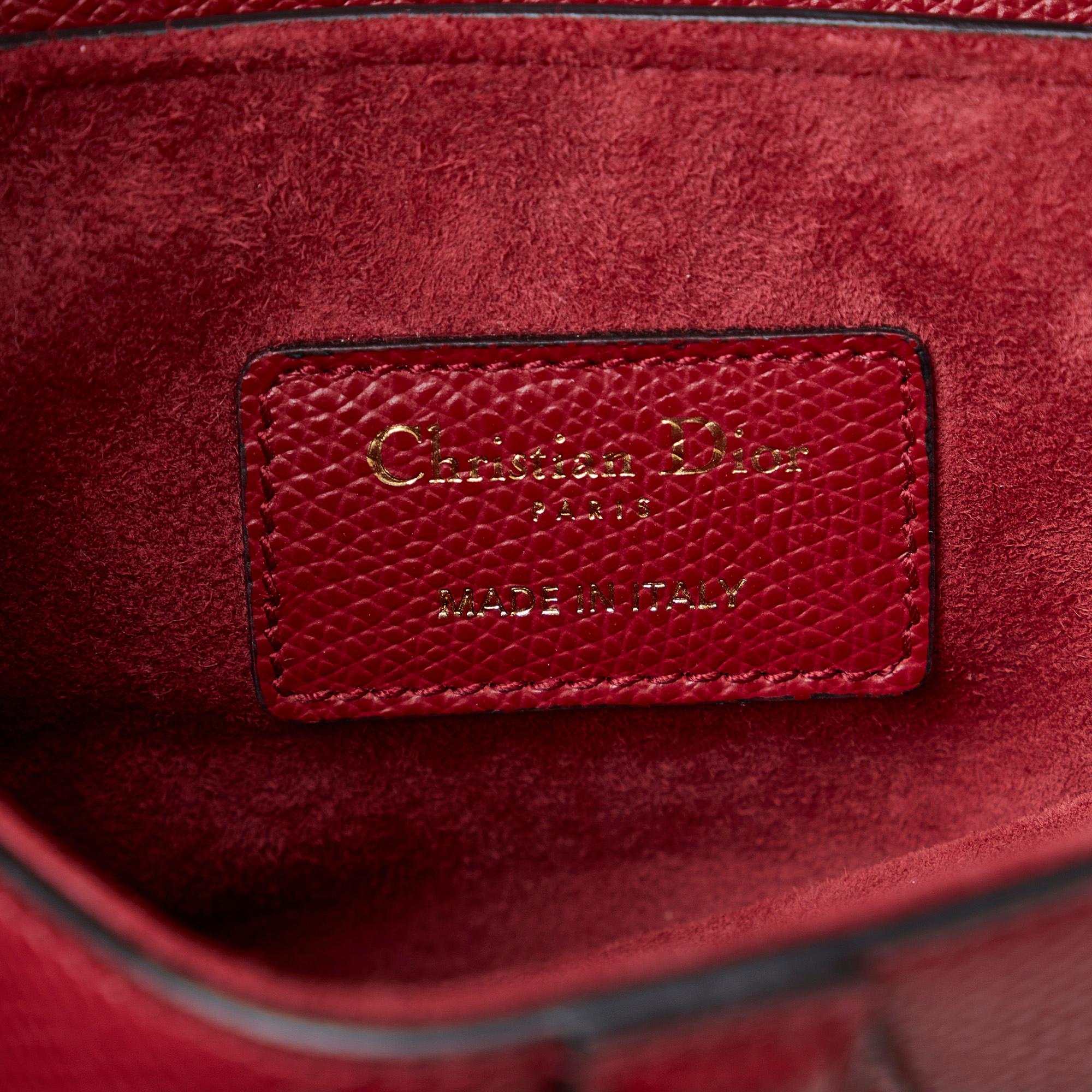 Dior Mini Leather Saddle Bag (SHG-n1dLDu)