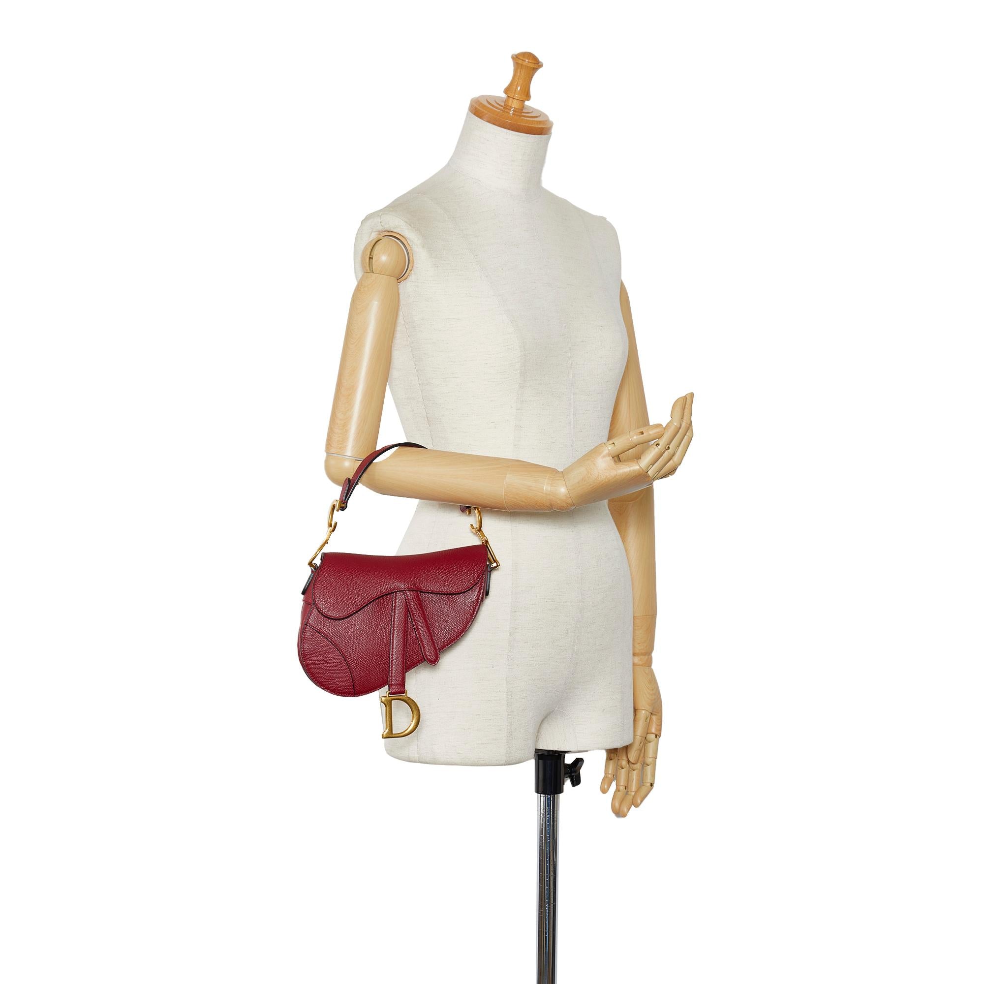 Dior Mini Leather Saddle Bag (SHG-n1dLDu)