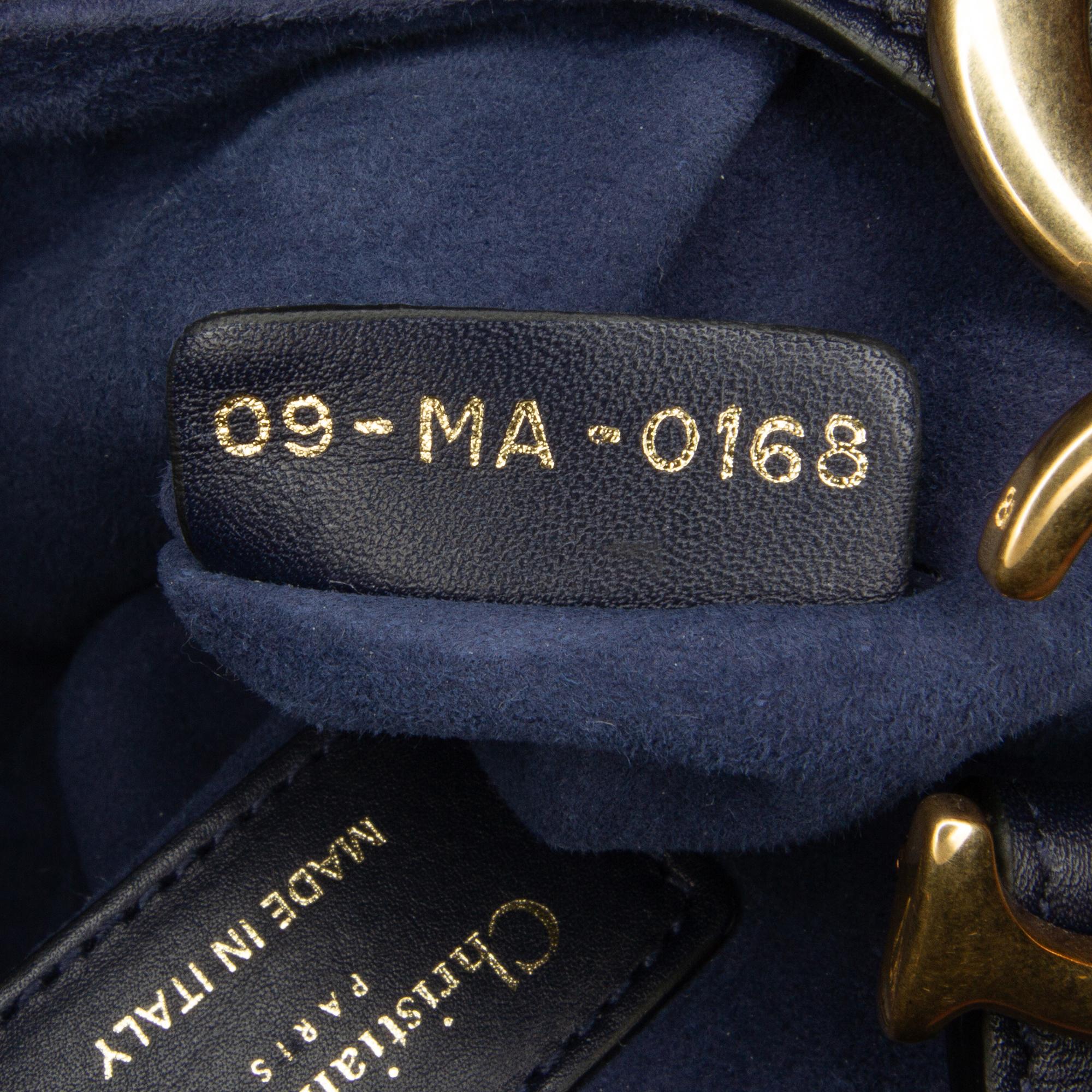 Dior Mini Leather Saddle Bag (SHG-SdNmmH)