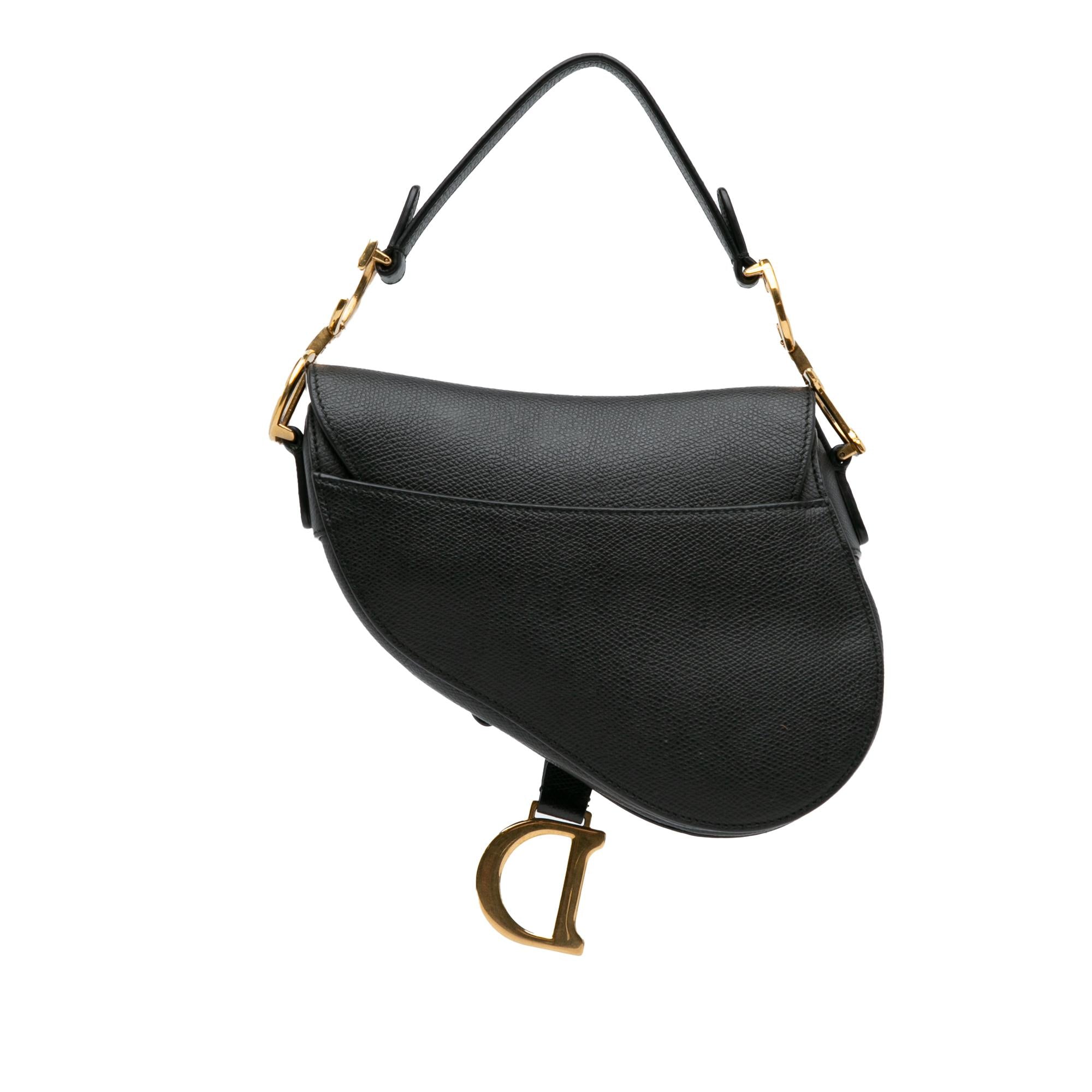 Dior Mini Leather Saddle Bag (SHG-KUNT5m)