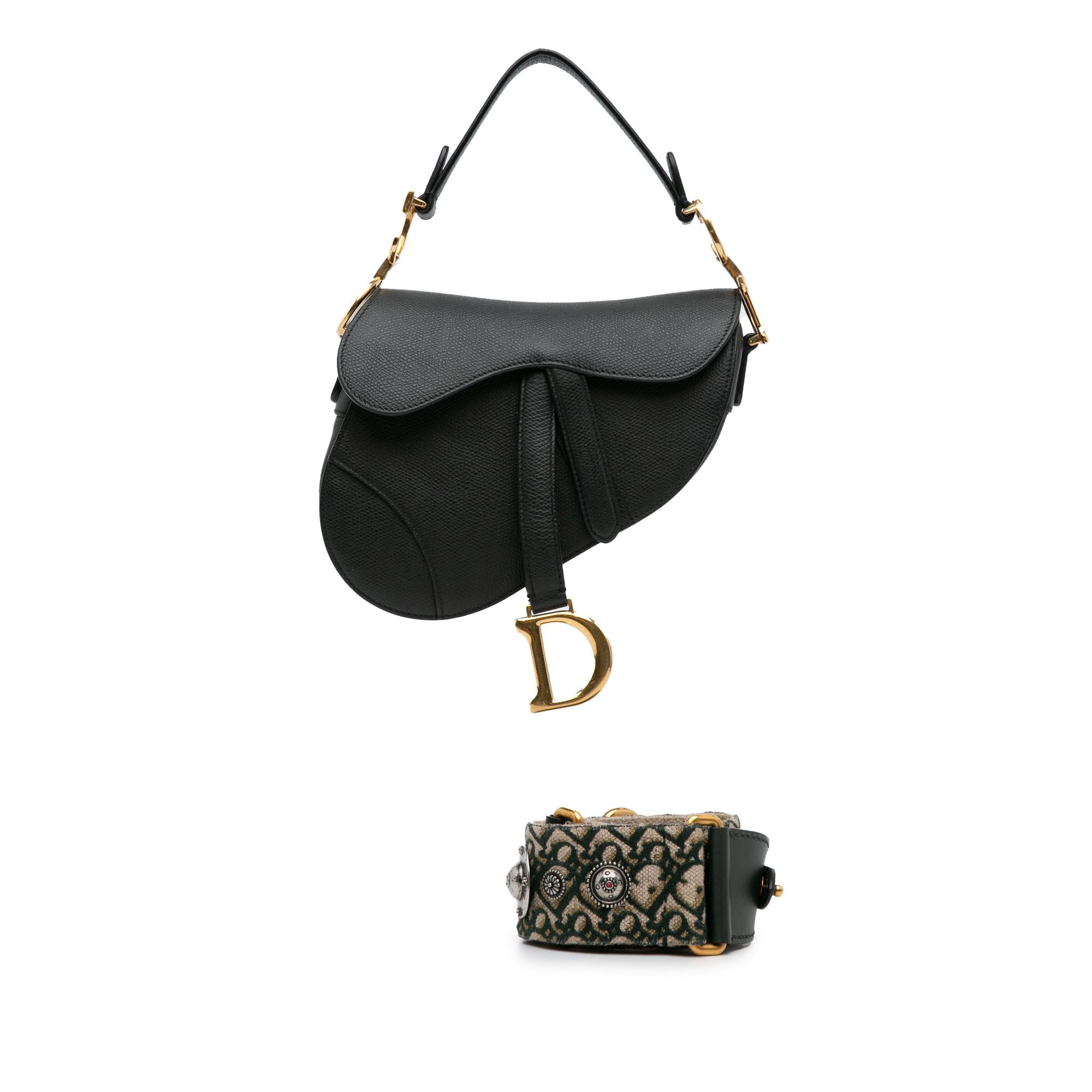 Dior Mini Leather Saddle Bag (SHG-KUNT5m)