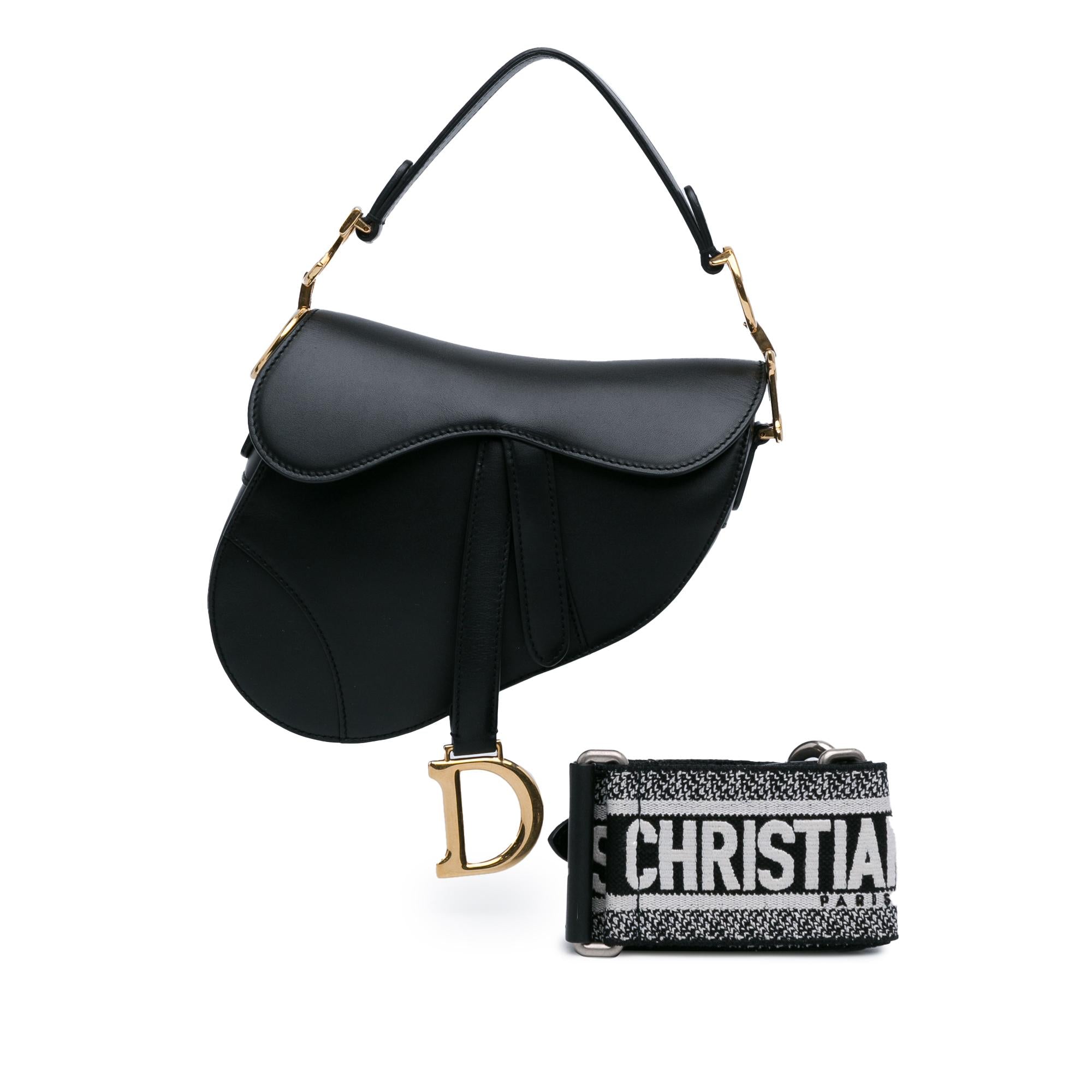 Dior Mini Leather Saddle Bag (SHG-vgQEIu)