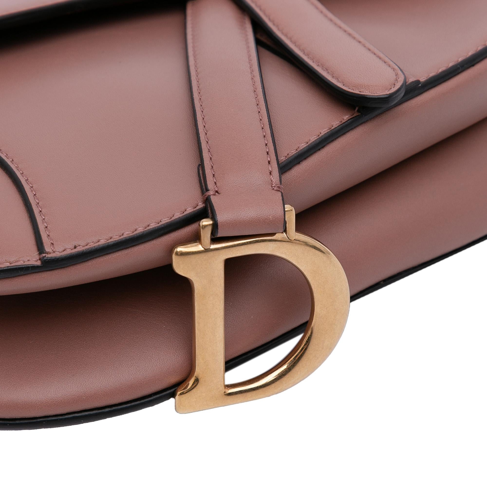 Dior Mini Leather Saddle Bag