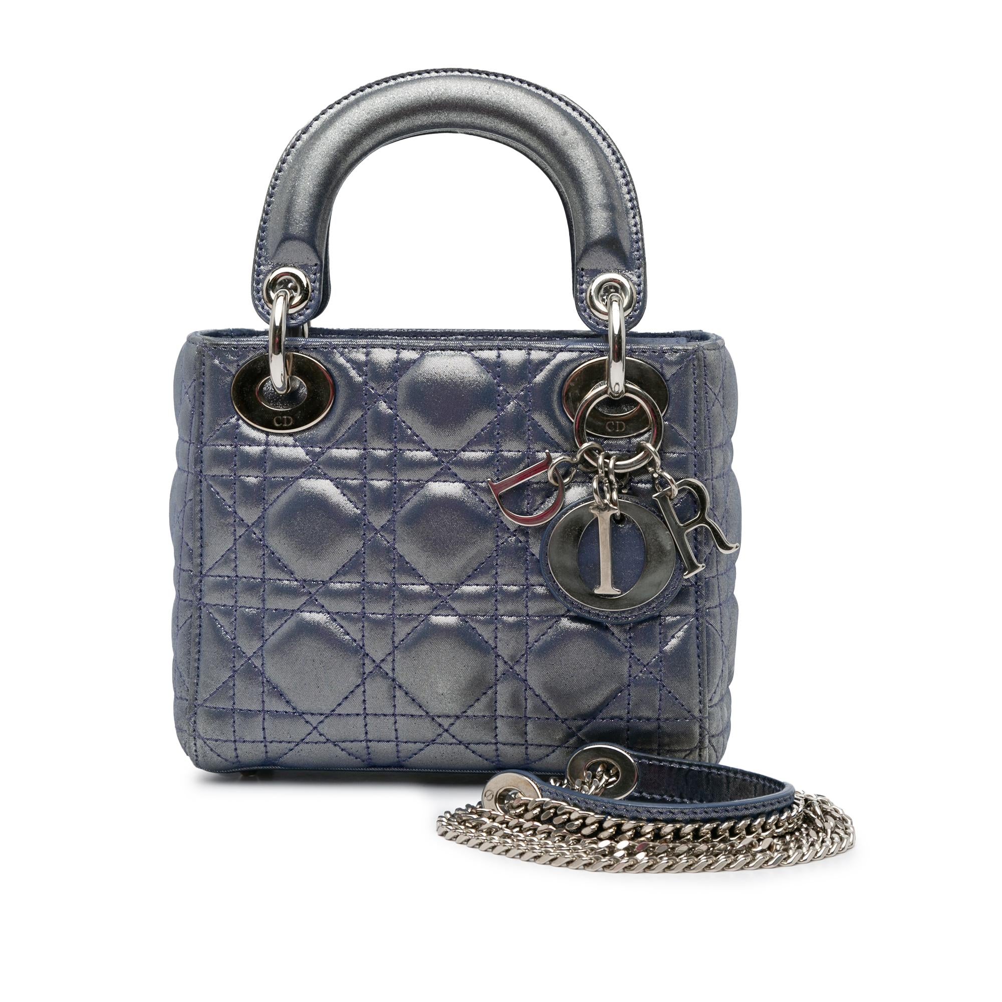 Dior Mini Metallic Lambskin Cannage Lady Dior (SHG-N1MHIR)
