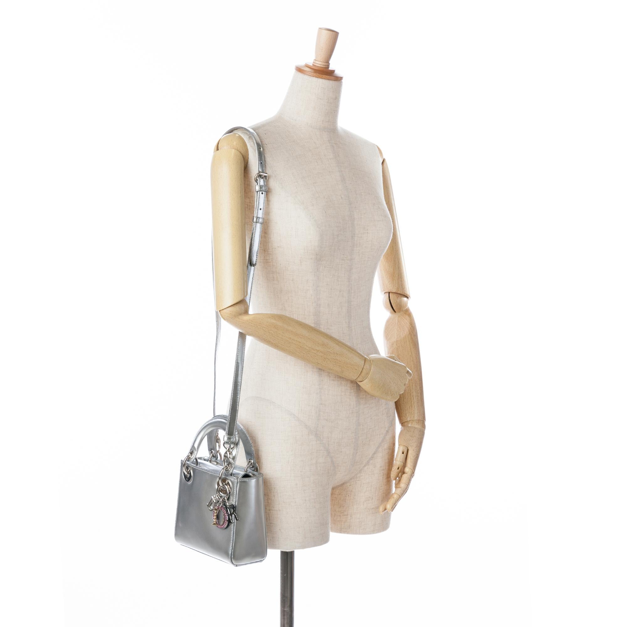 Dior Mini Metallic Patent Lady Dior