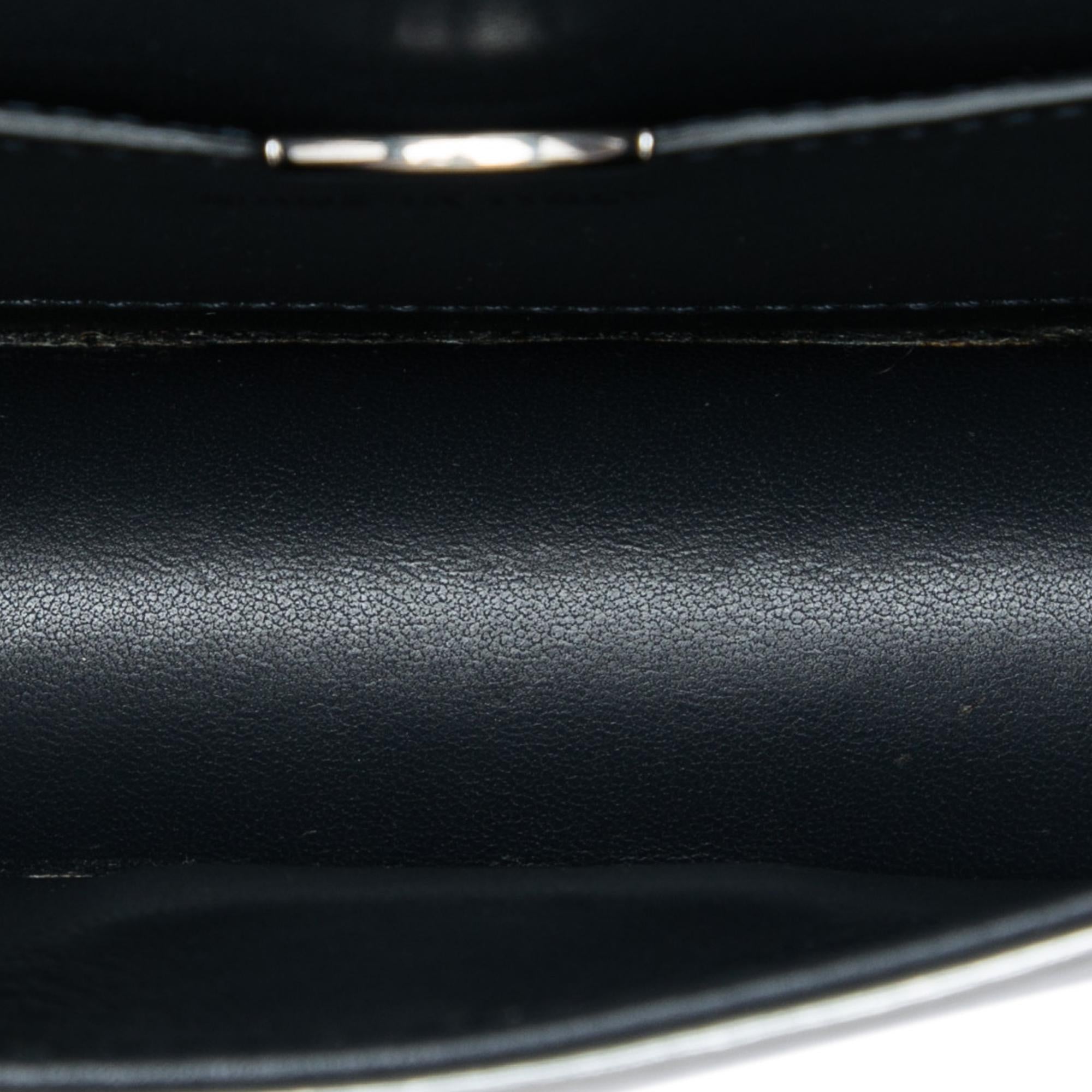 Dior Mini Metallic Patent Microcannage Diorama Flap