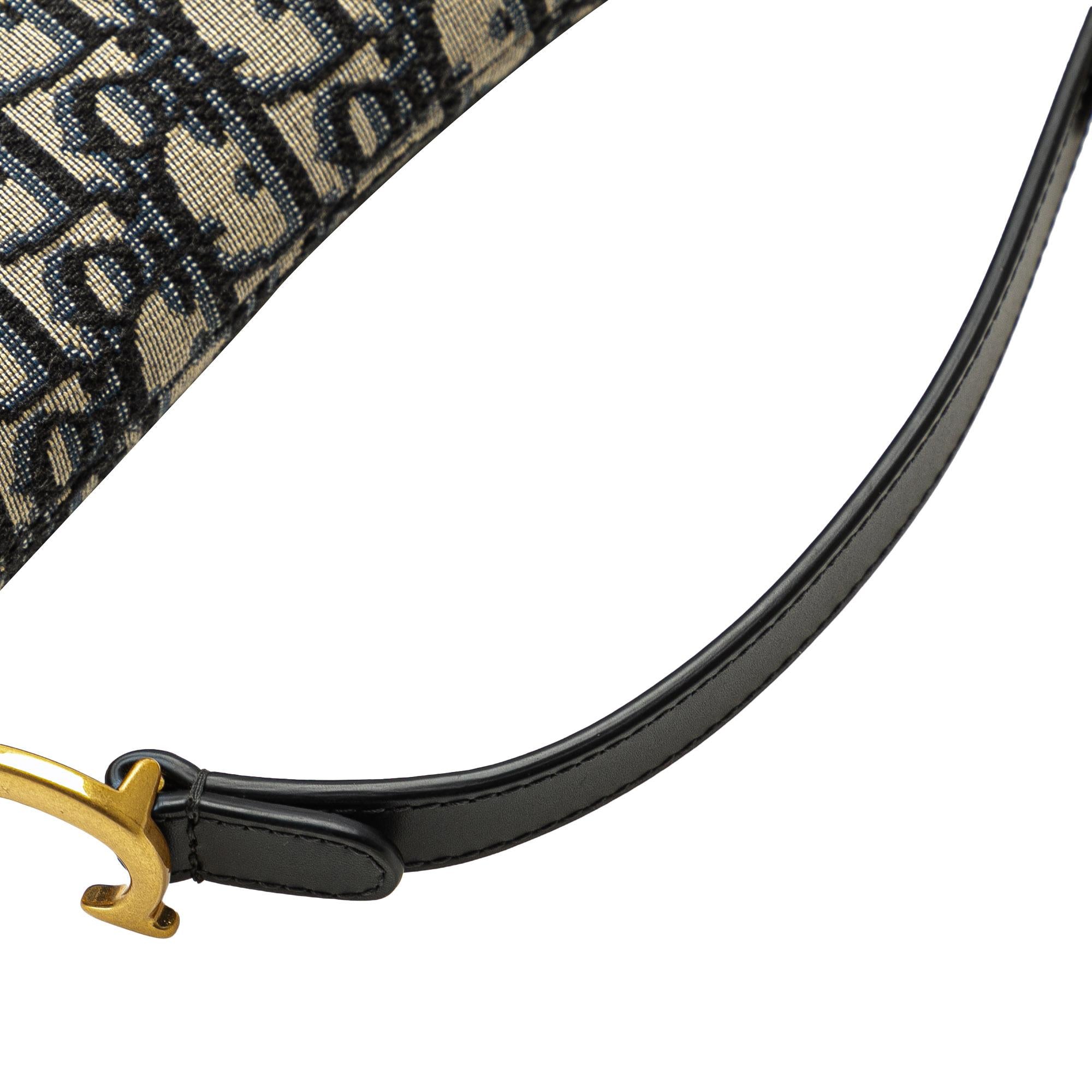 Dior Mini Oblique Canvas Saddle Bag